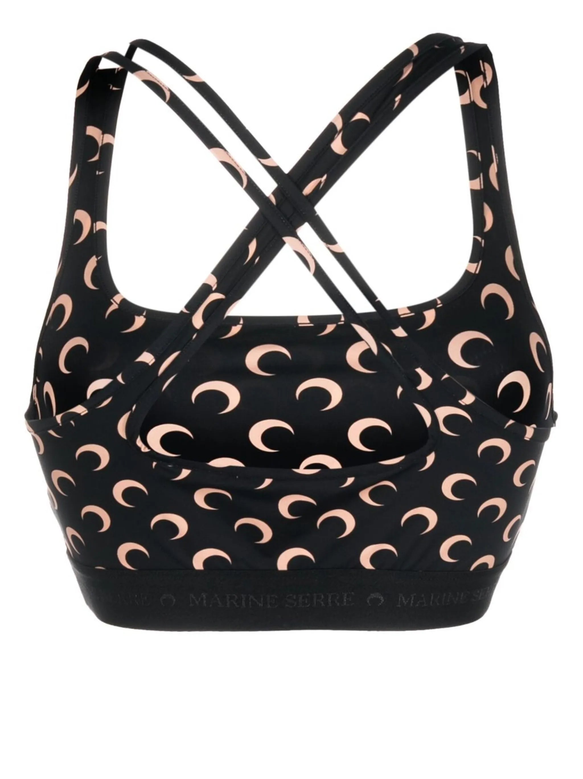 Crescent Moon-print crop top