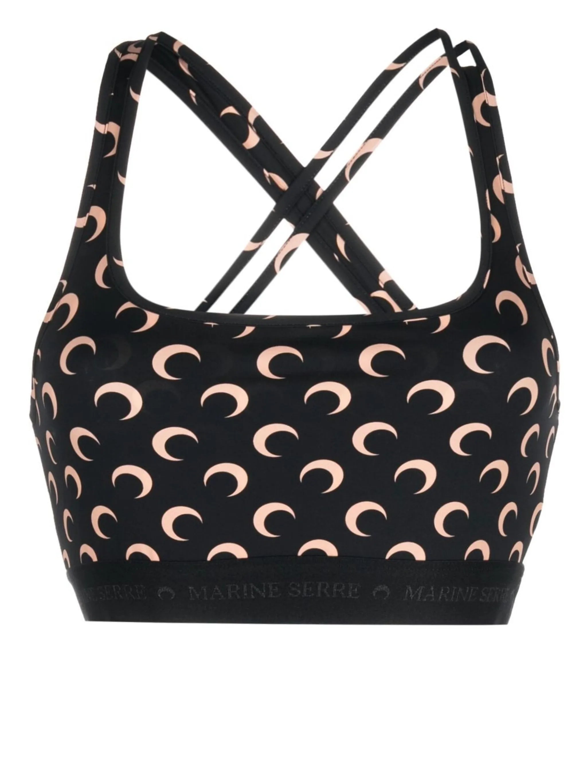 Crescent Moon-print crop top