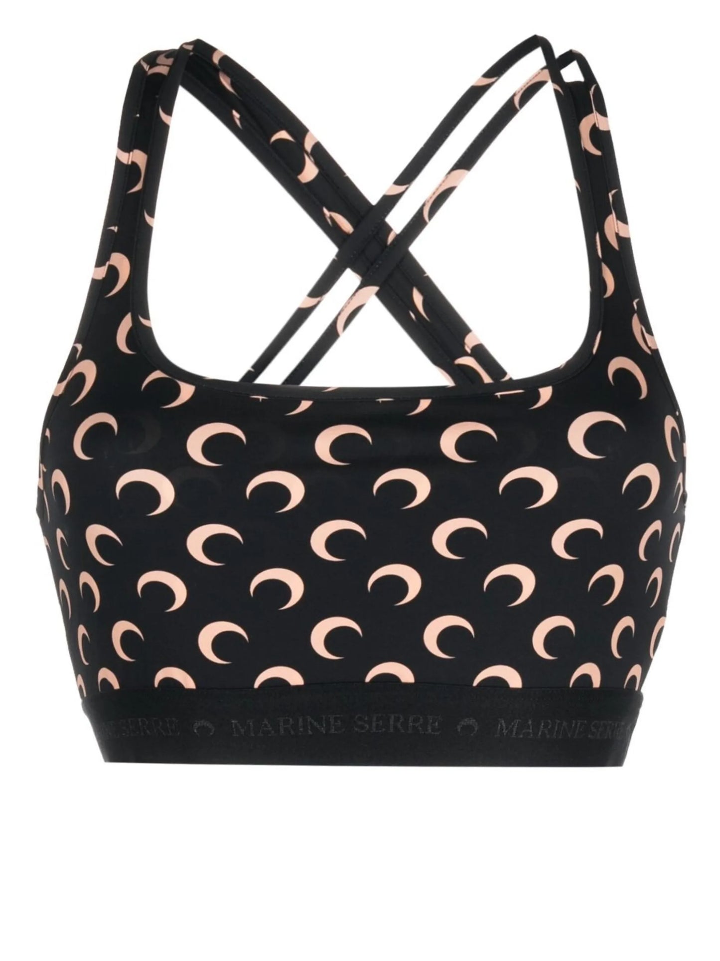 Crescent Moon-print crop top