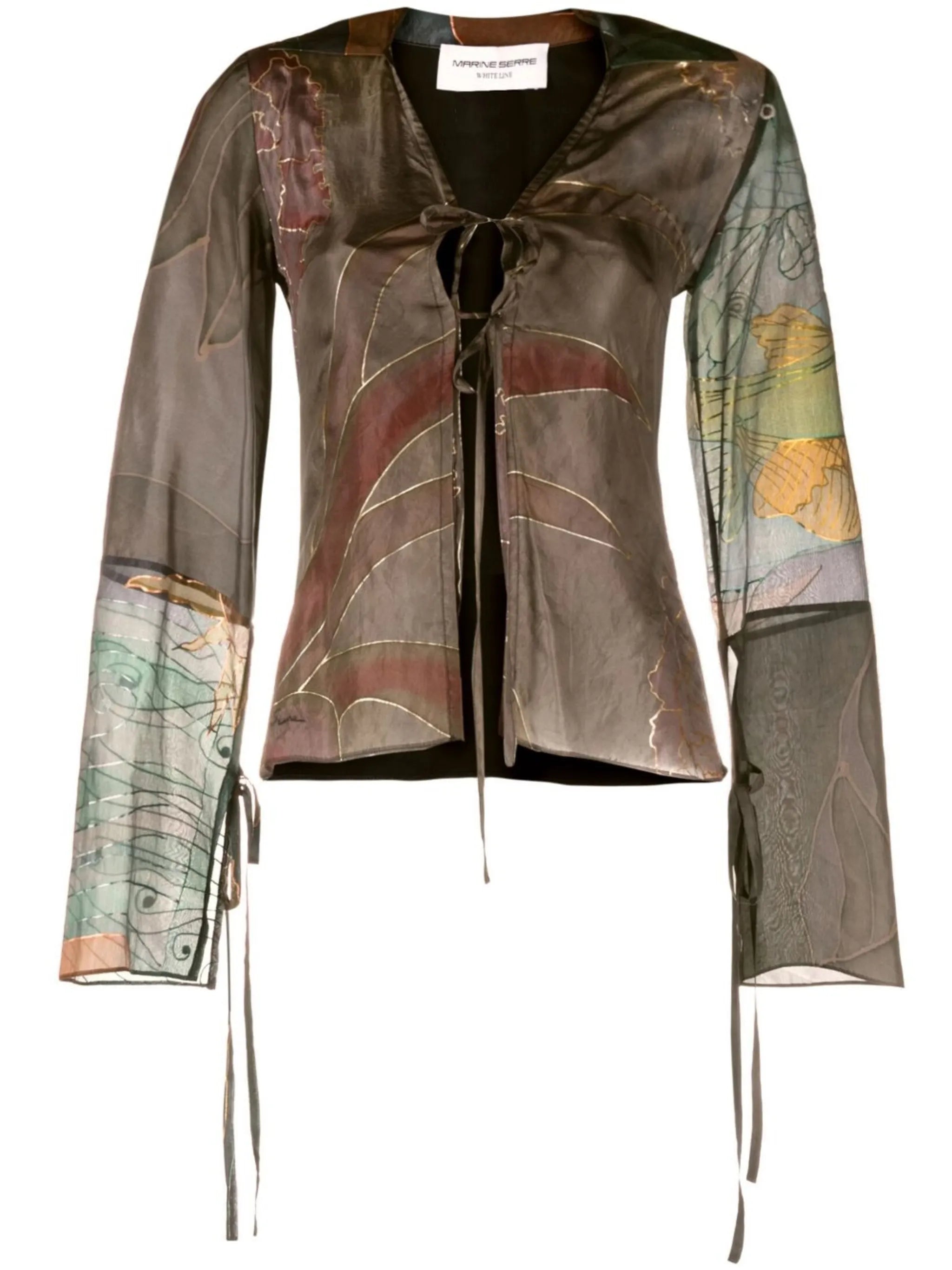 long-sleeve silk shirt