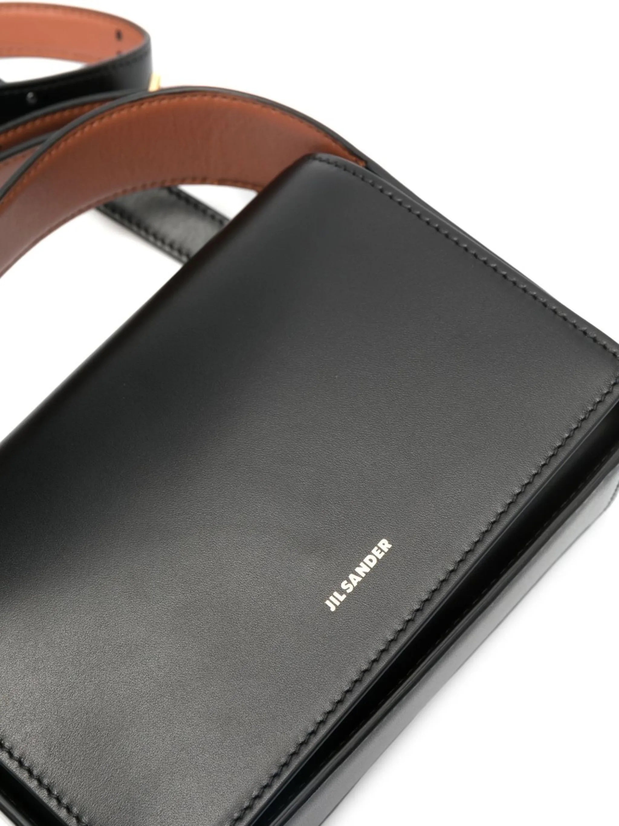 logo-detail leather satchel bag