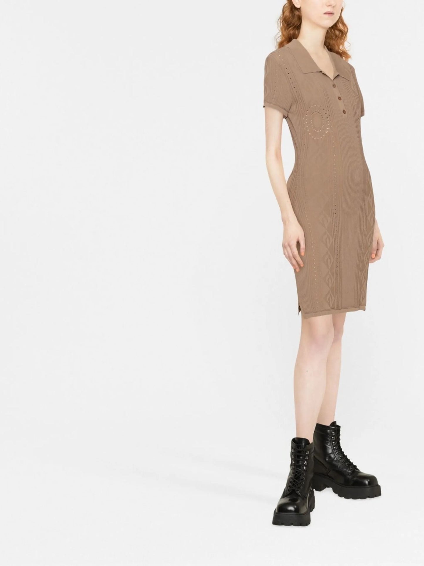 pointelle-knit tennis dress
