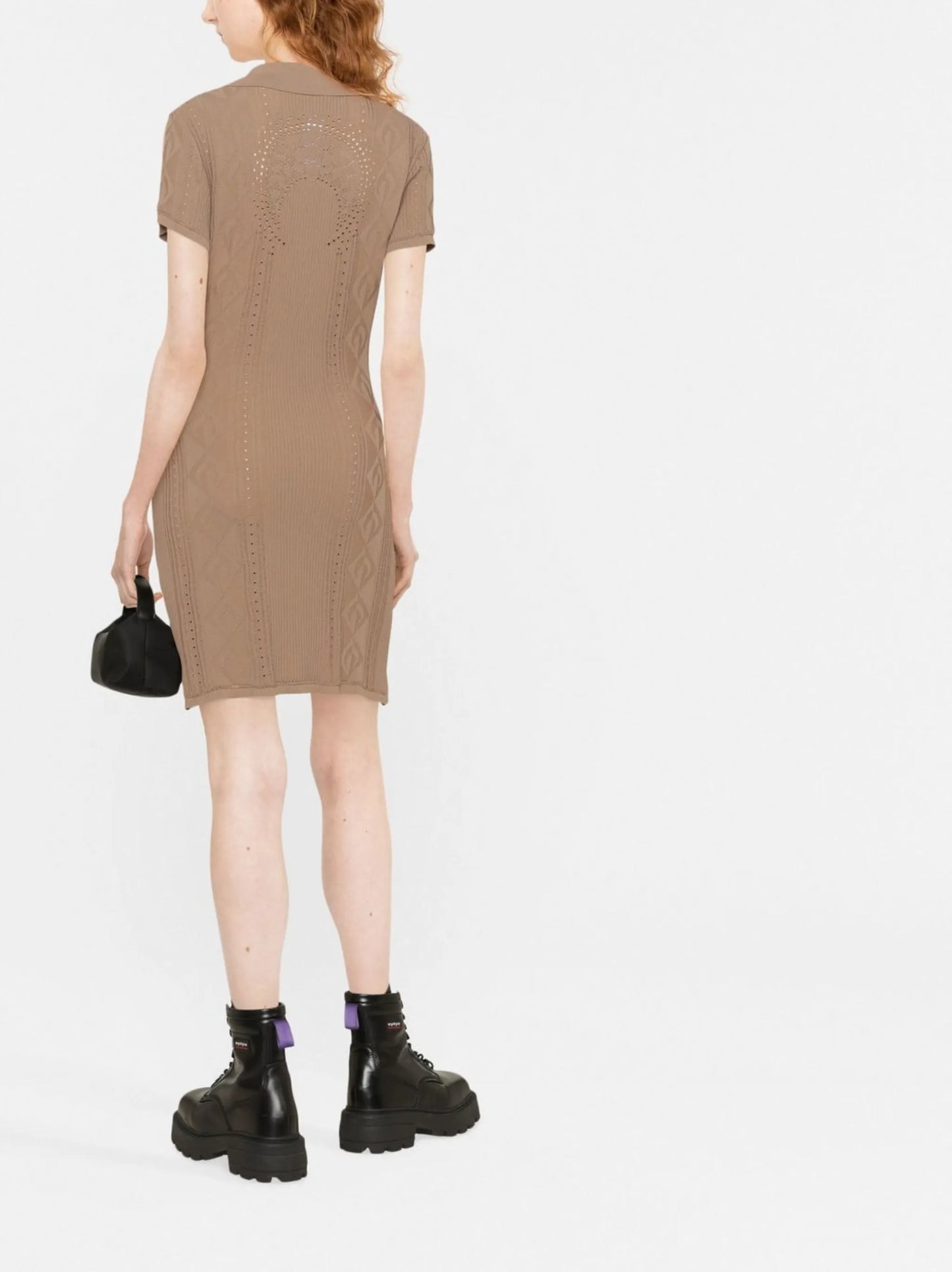 pointelle-knit tennis dress