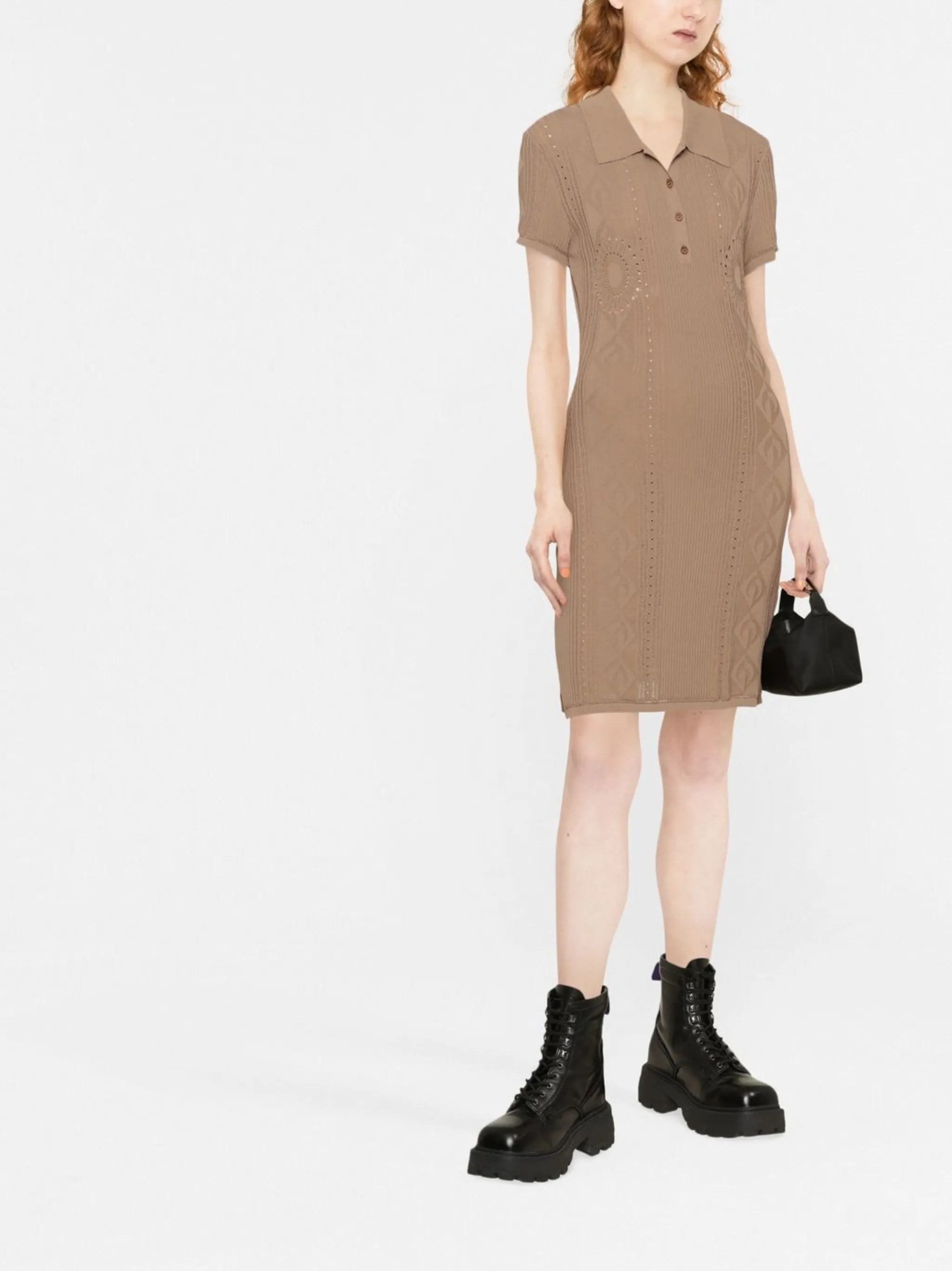 pointelle-knit tennis dress