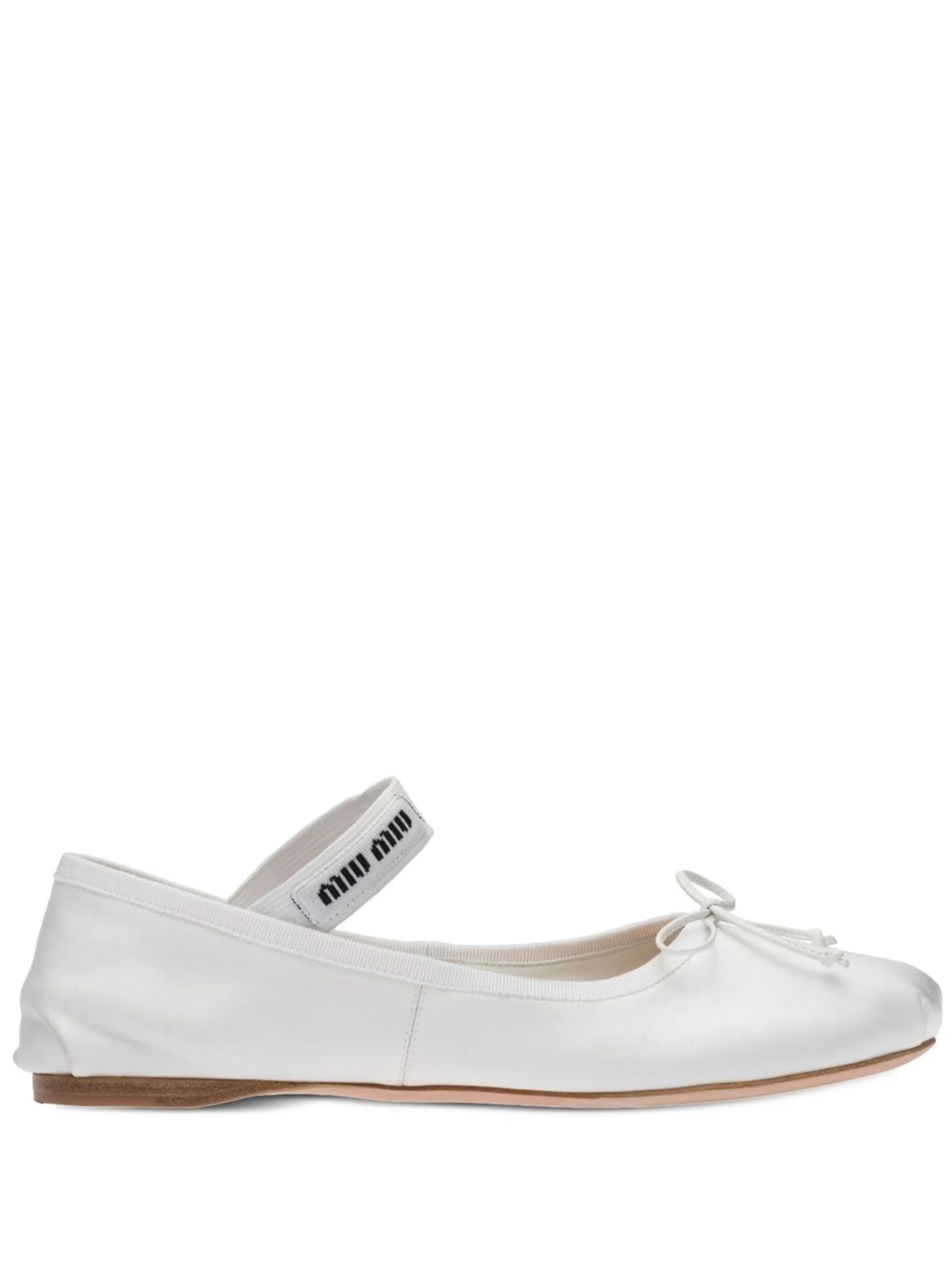 logo-strap ballerina shoes