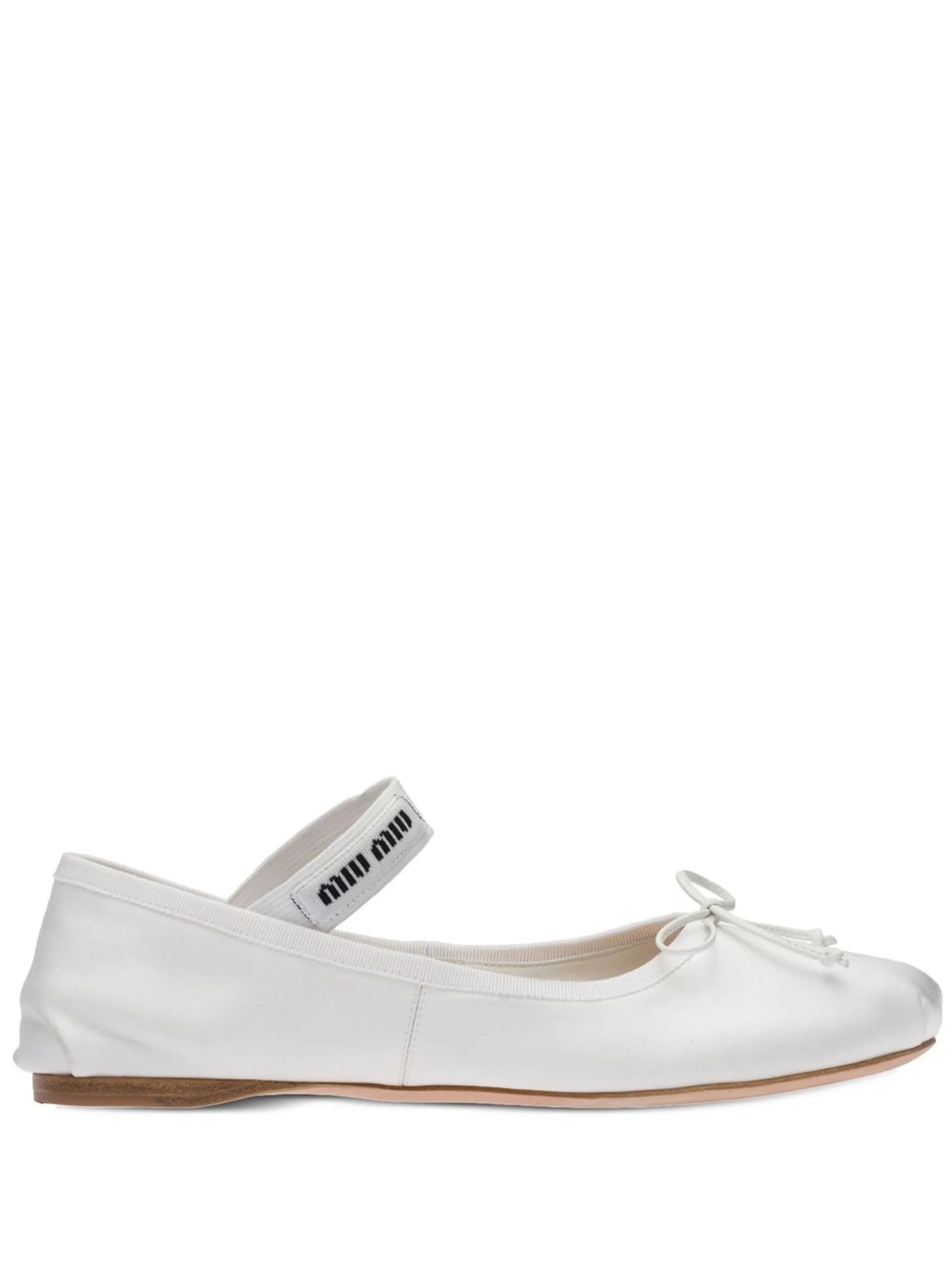 logo-strap ballerina shoes
