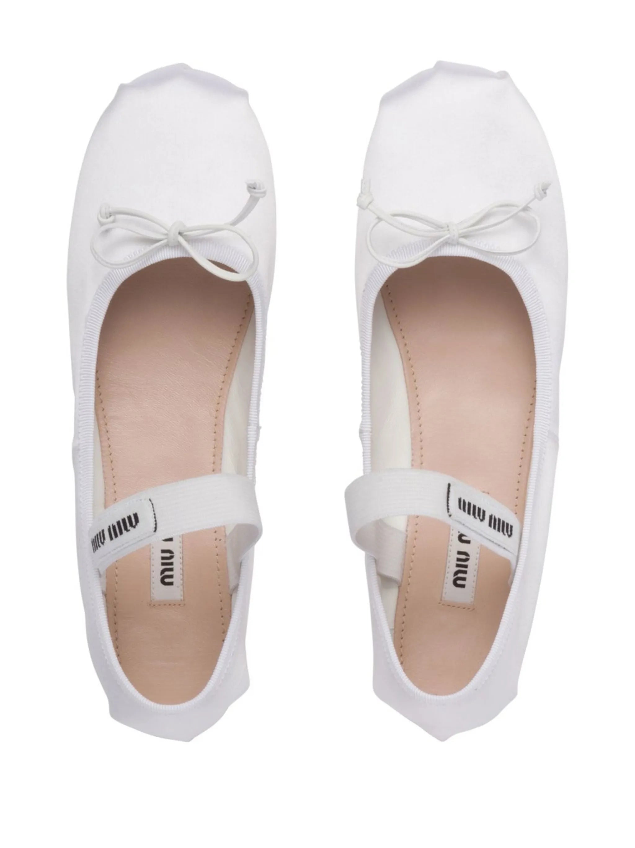 logo-strap ballerina shoes