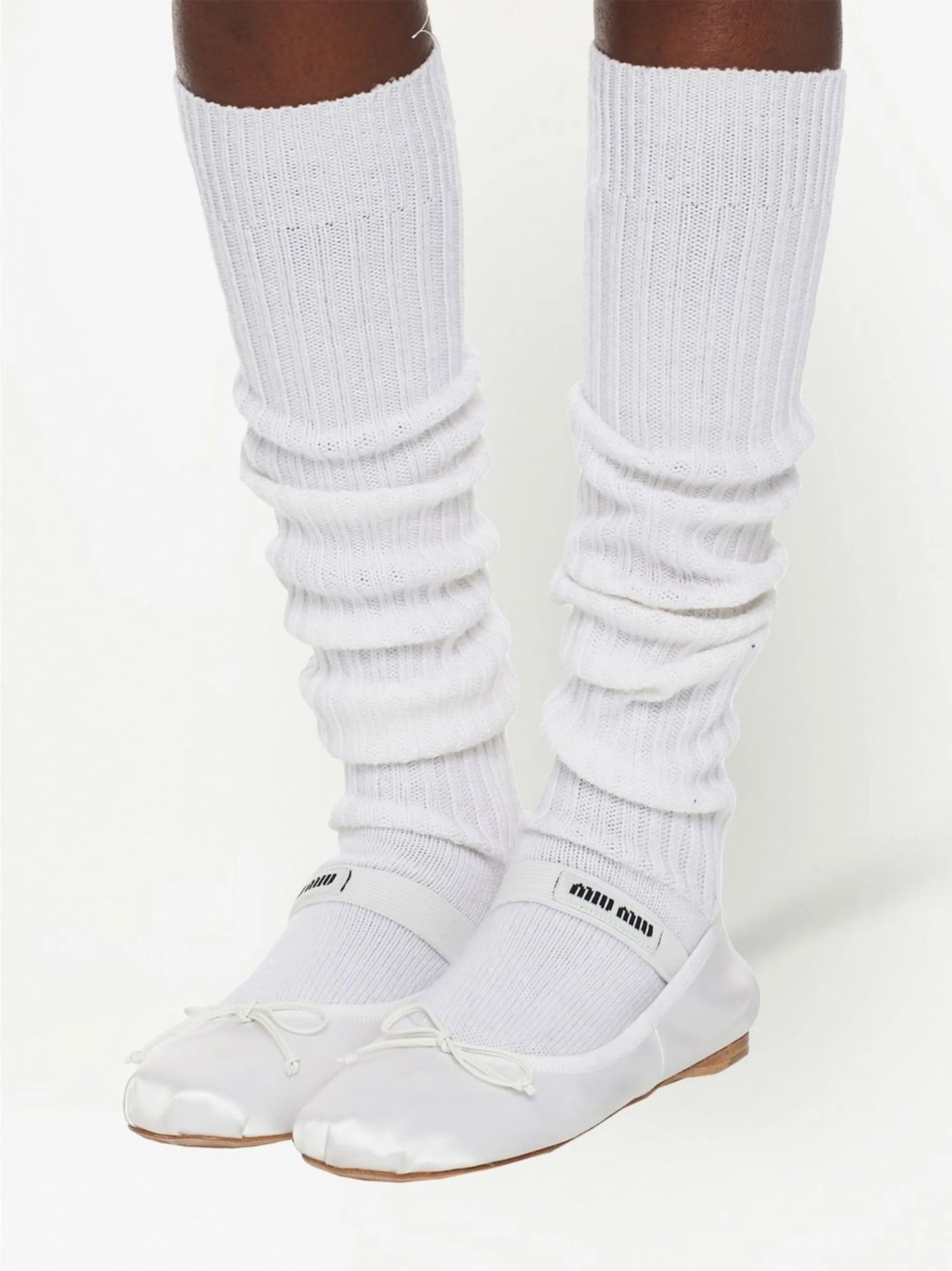 logo-strap ballerina shoes