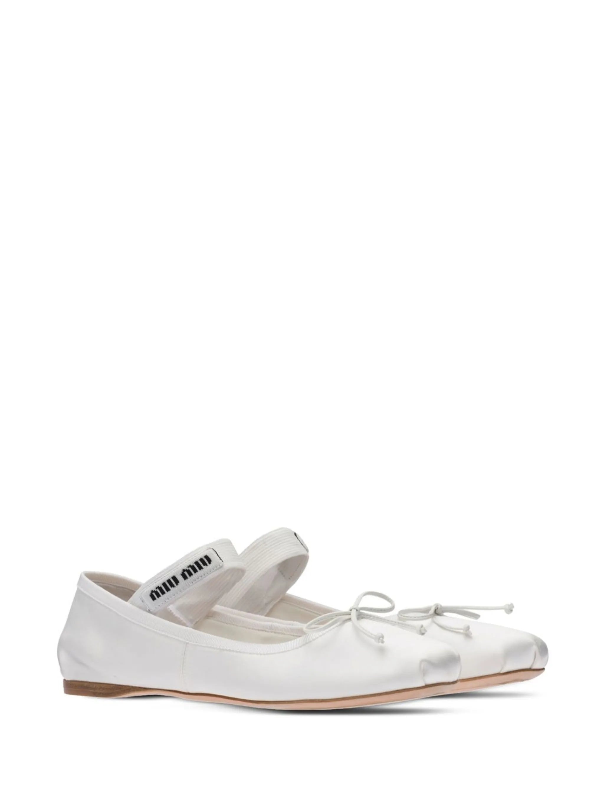 logo-strap ballerina shoes
