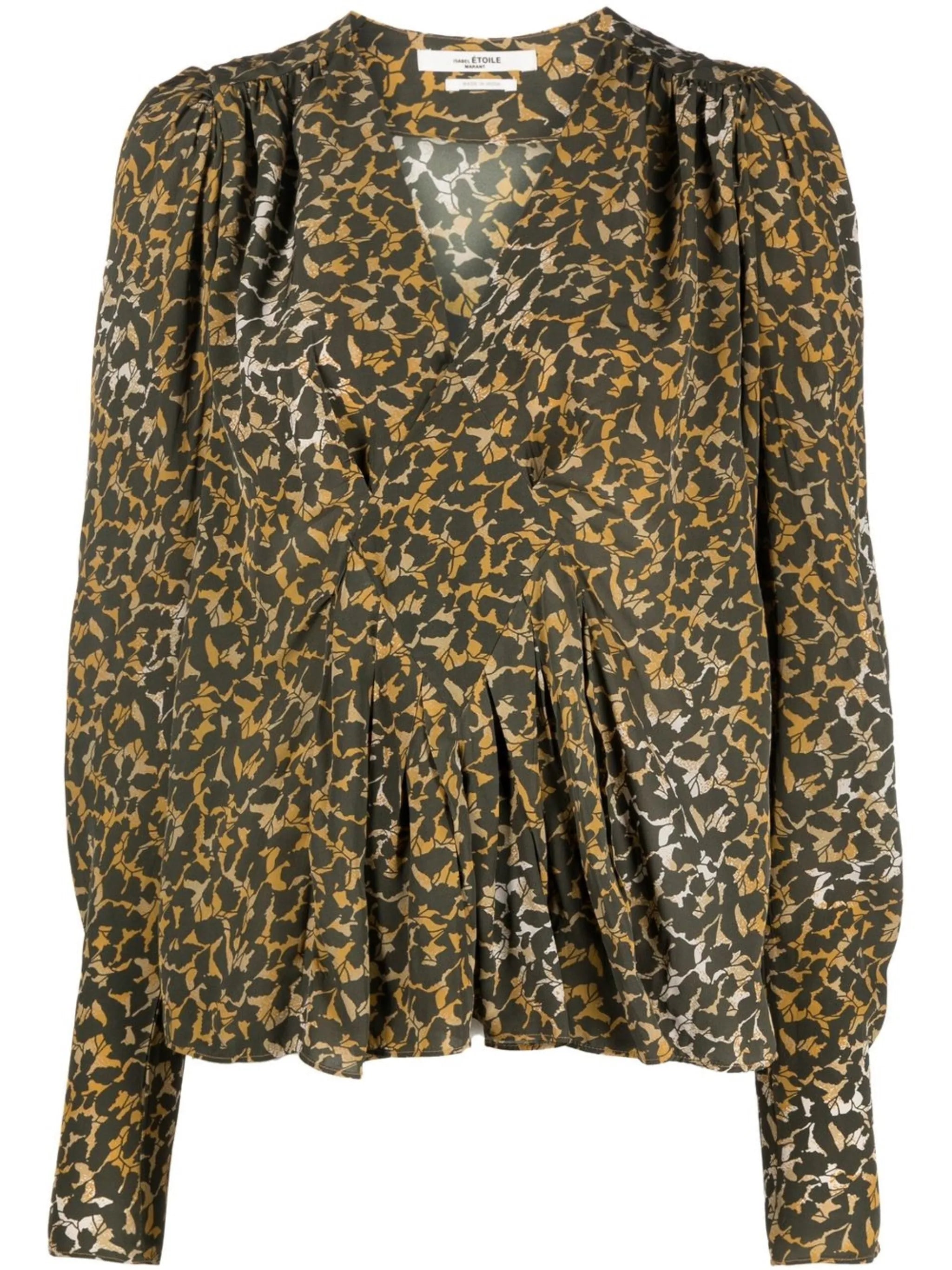 V-neck printed blouse