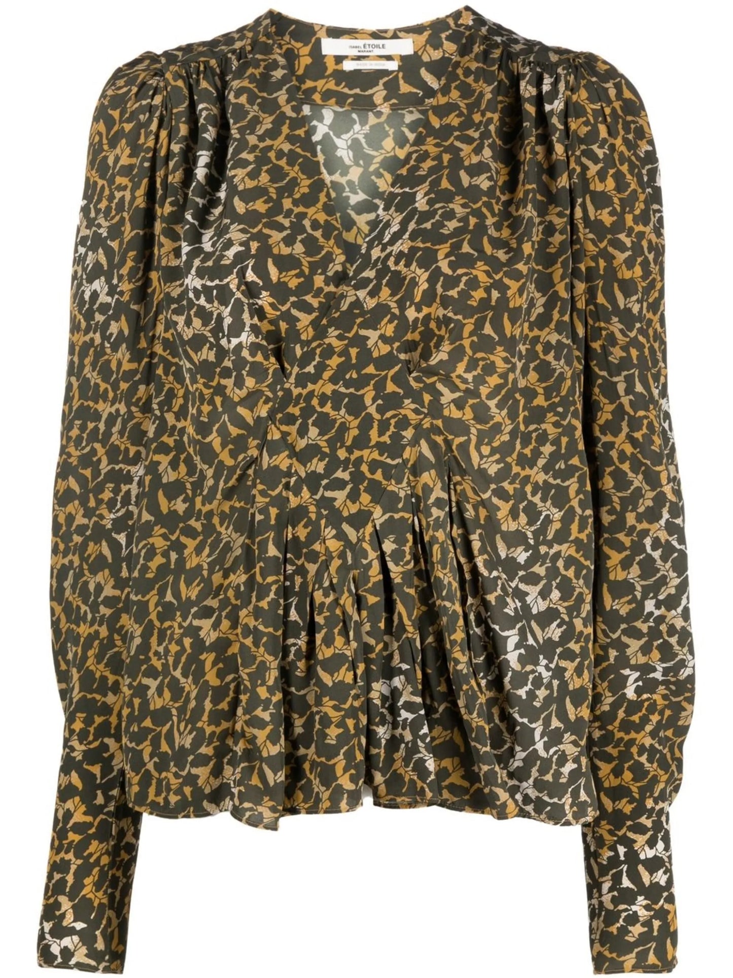 V-neck printed blouse