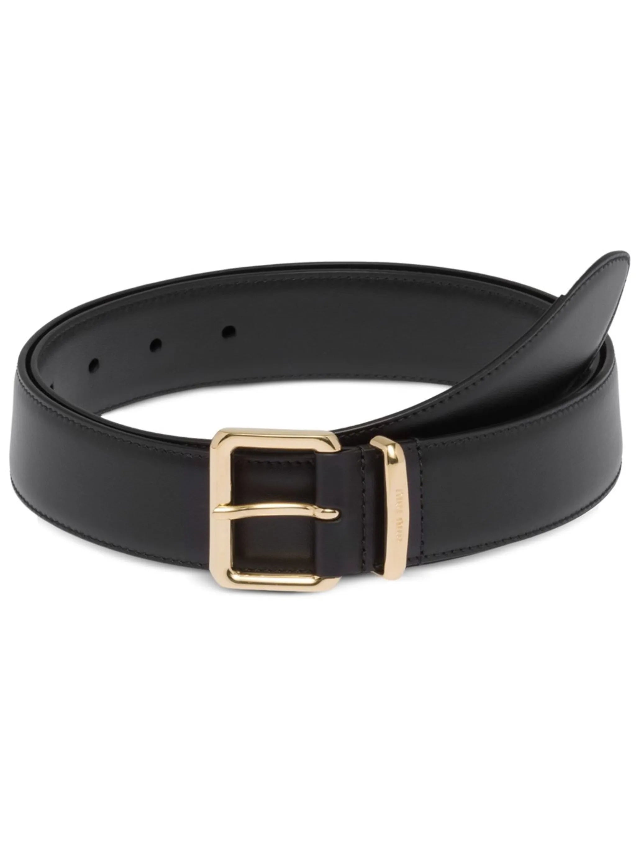 logo-engraved buckle belt