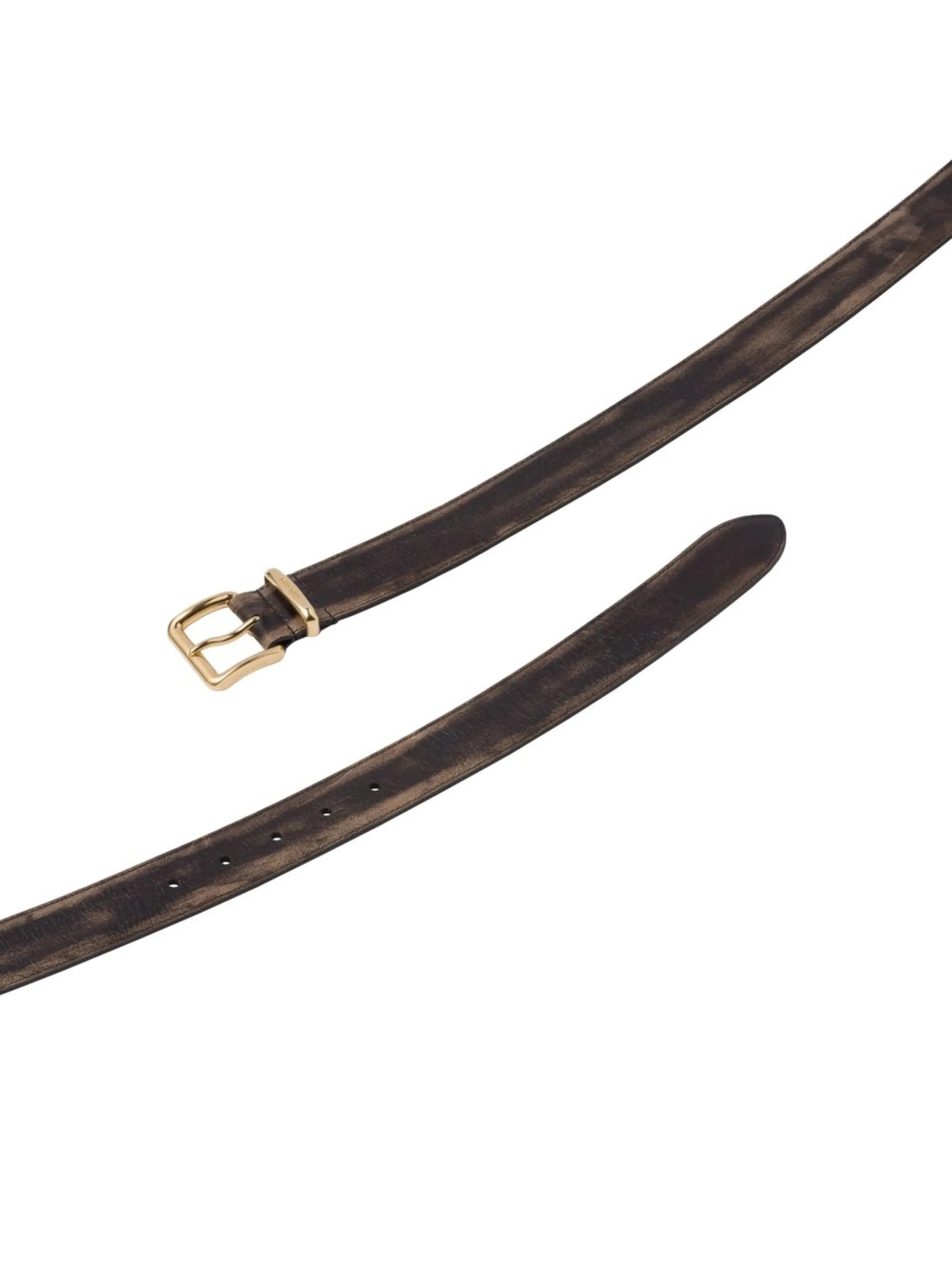 distressed leather belt