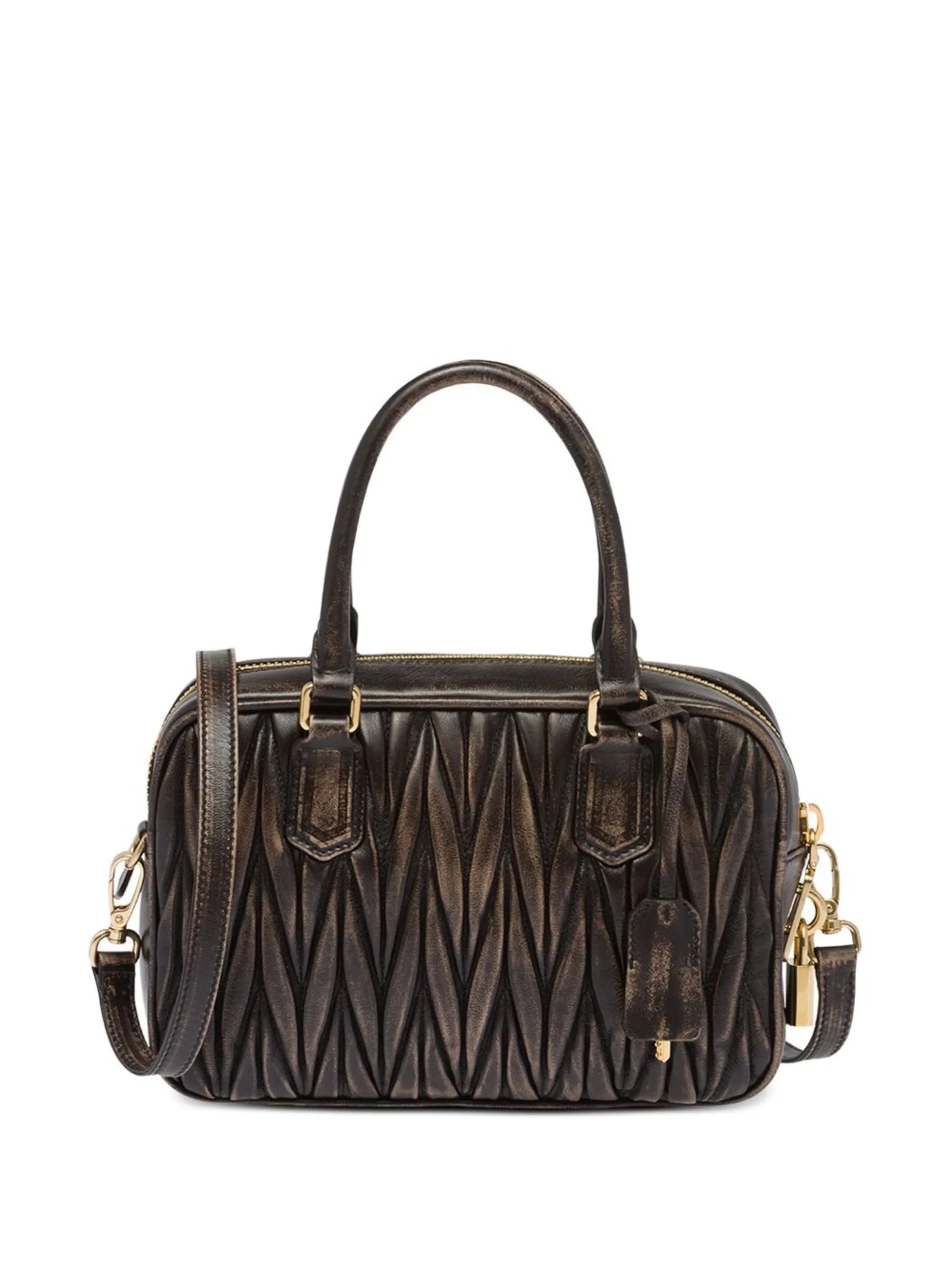 Matelassé quilted tote