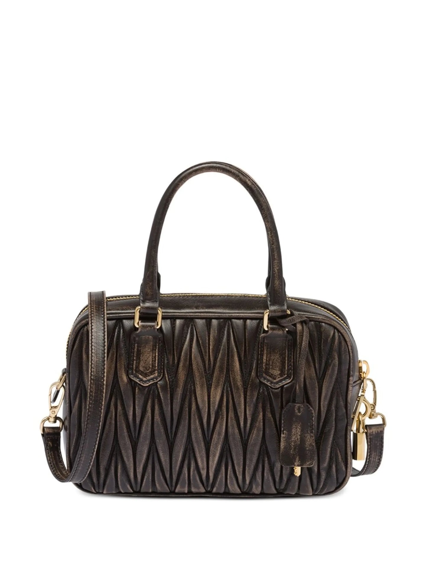 Matelassé quilted tote