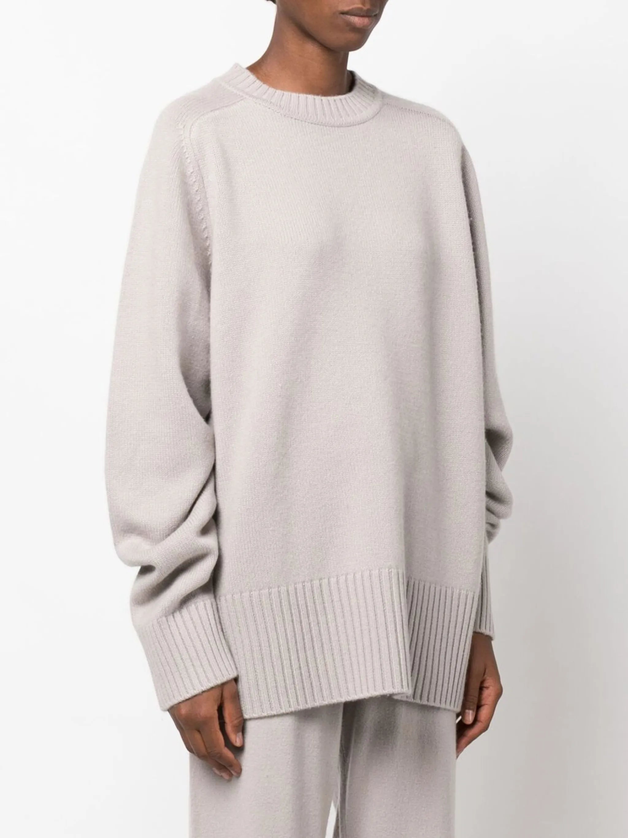 oversized crew-neck cashmere jumper
