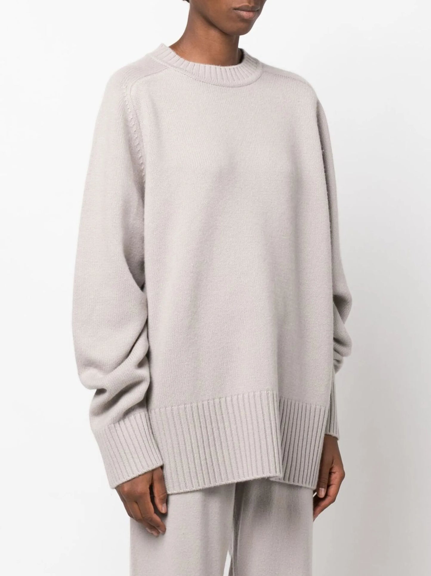 oversized crew-neck cashmere jumper