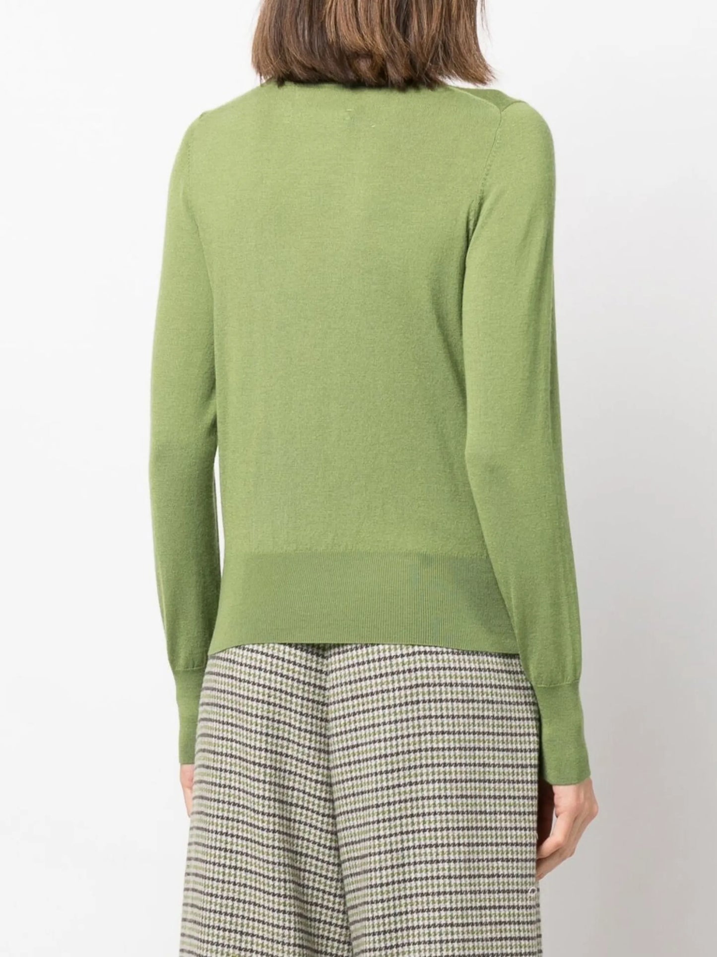 crew-neck cardigan