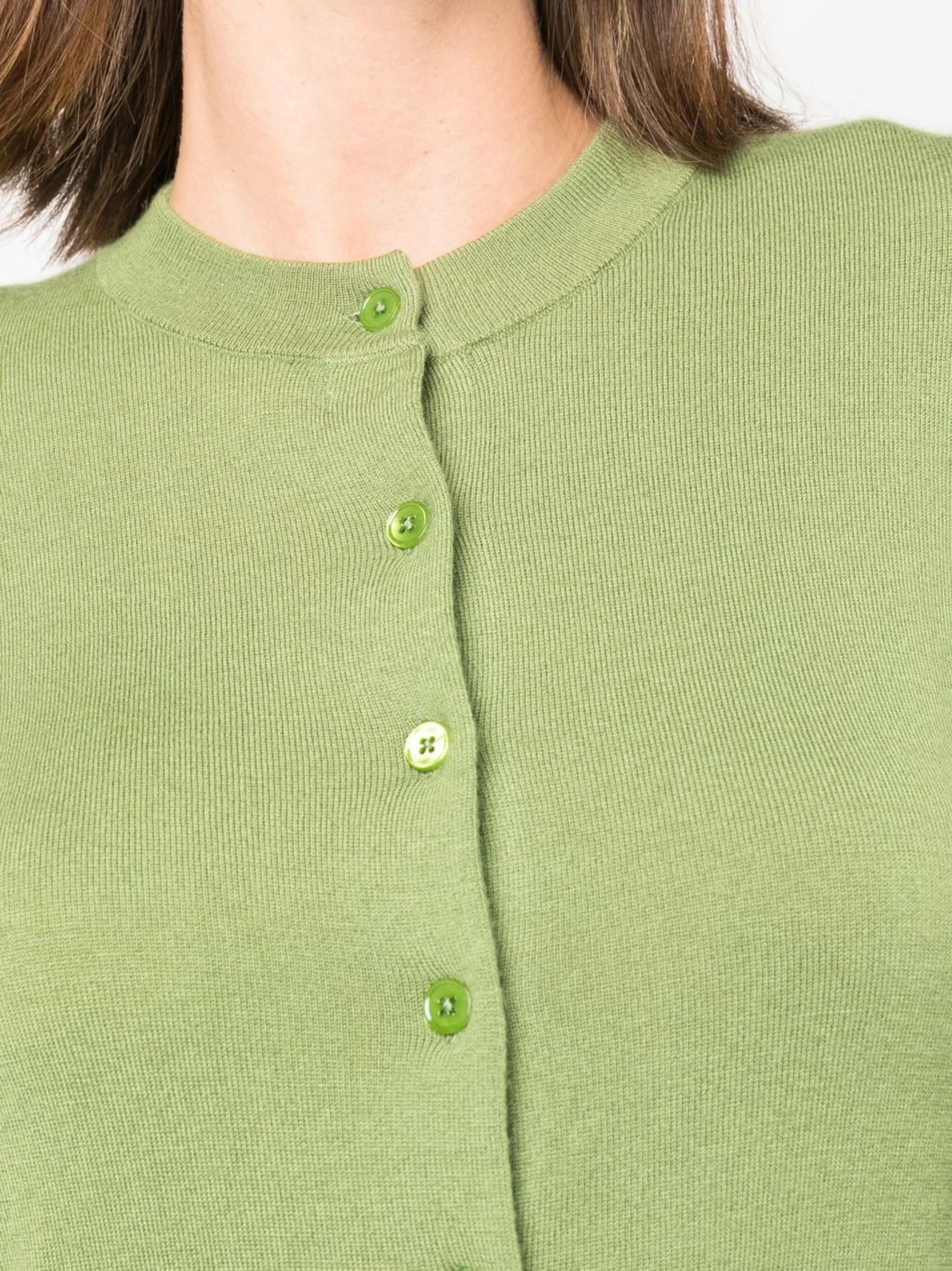 crew-neck cardigan