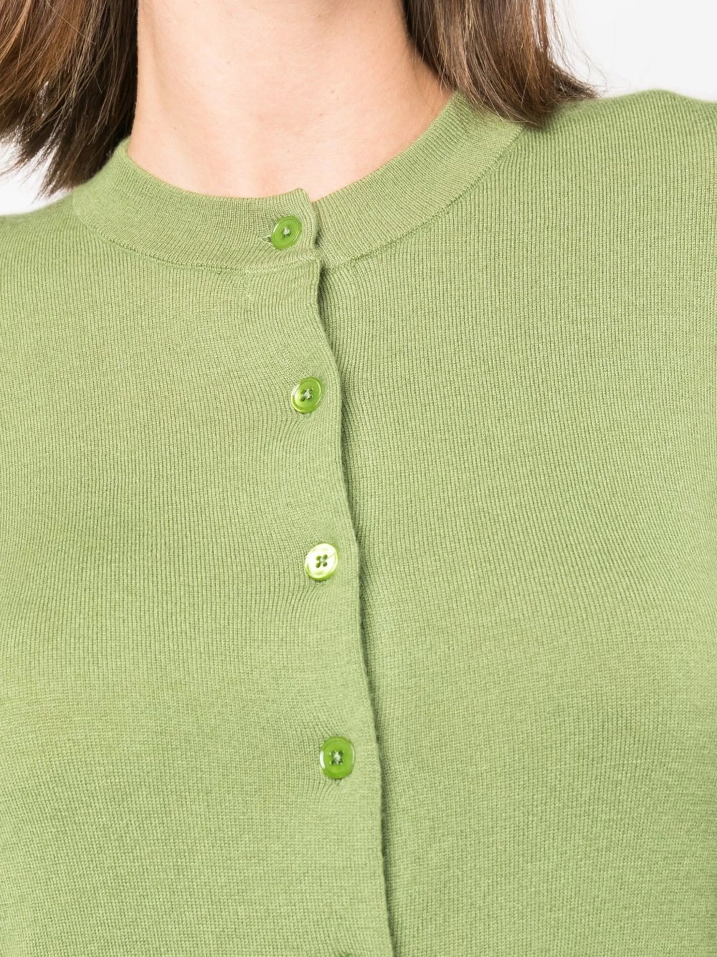 crew-neck cardigan