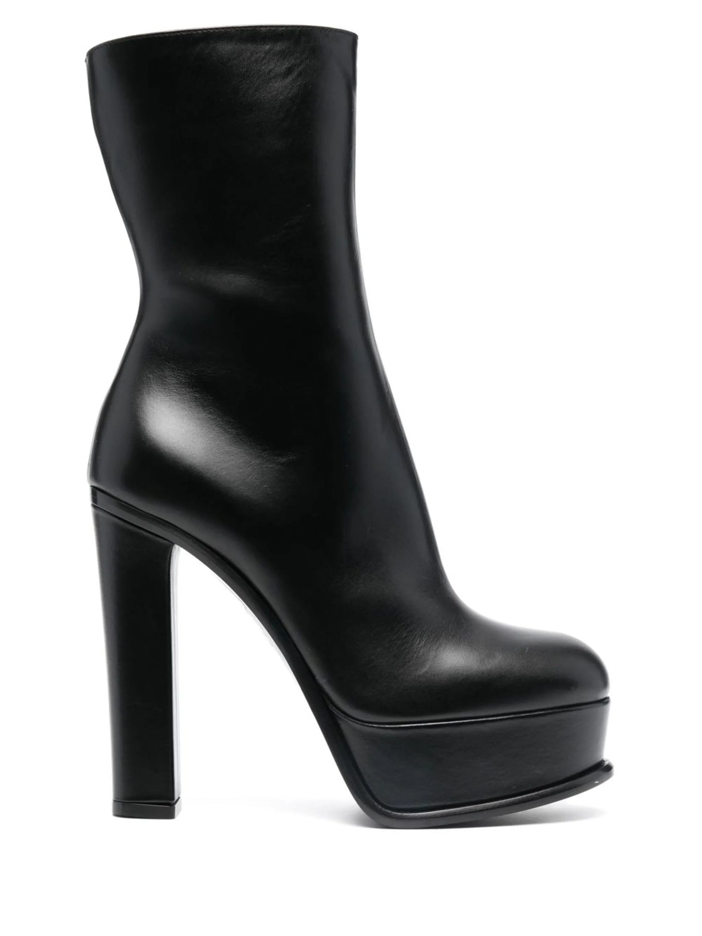130mm platform leather boots