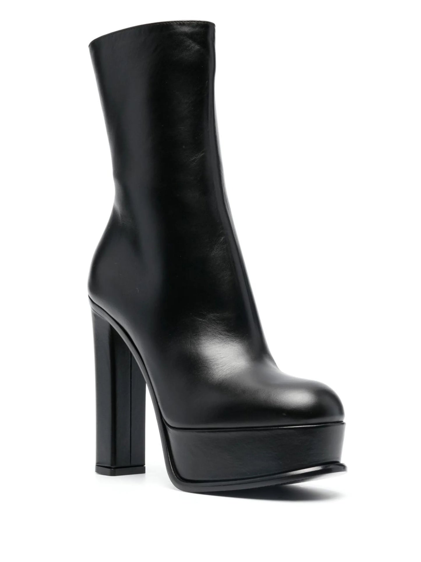 130mm platform leather boots