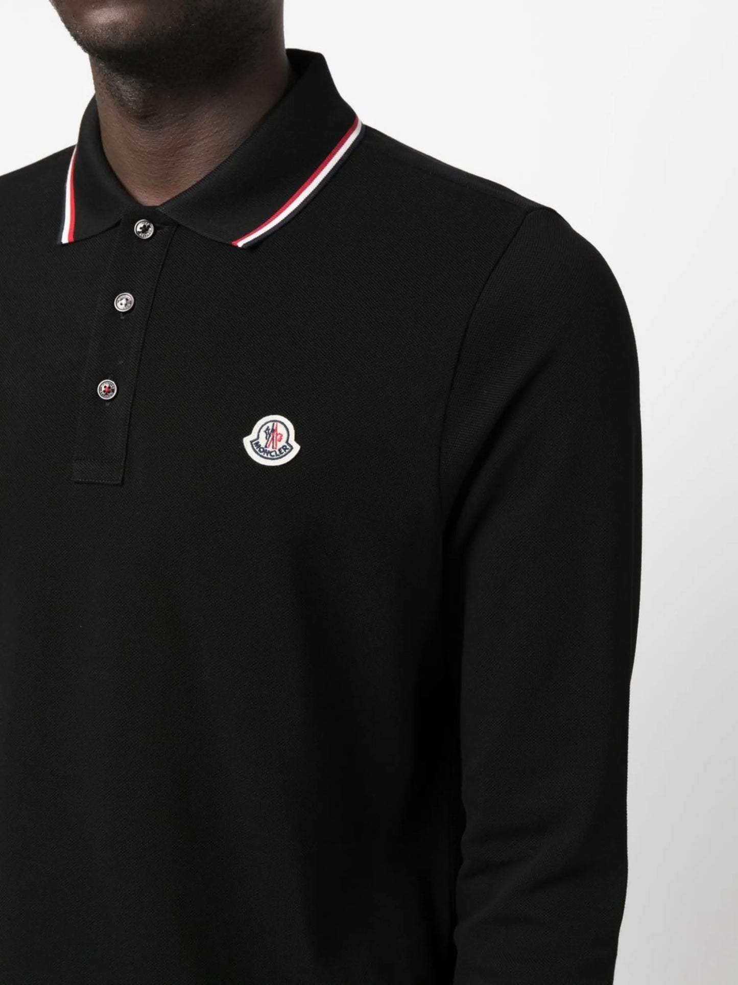 logo-patch polo shirt