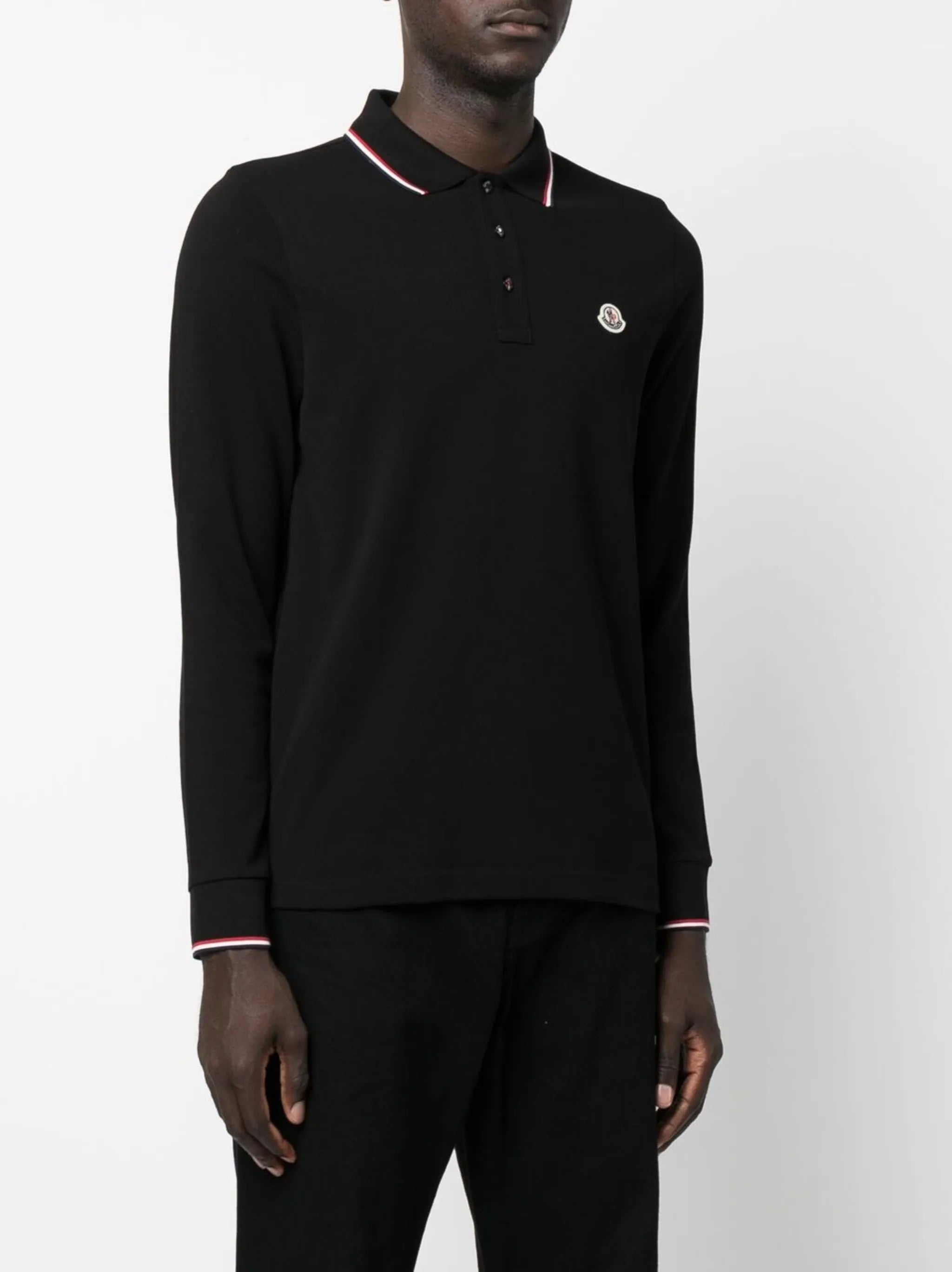 logo-patch polo shirt