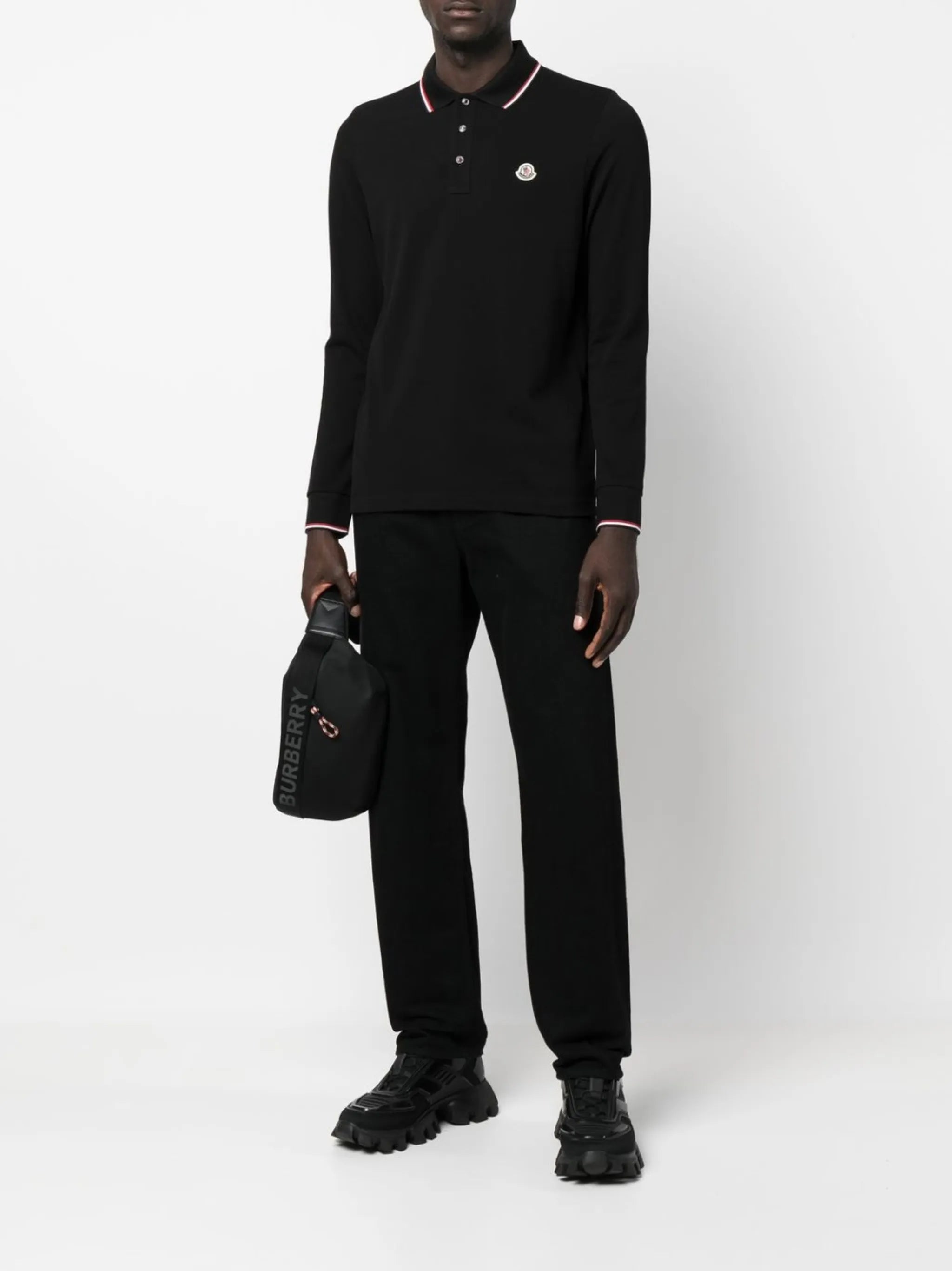 logo-patch polo shirt
