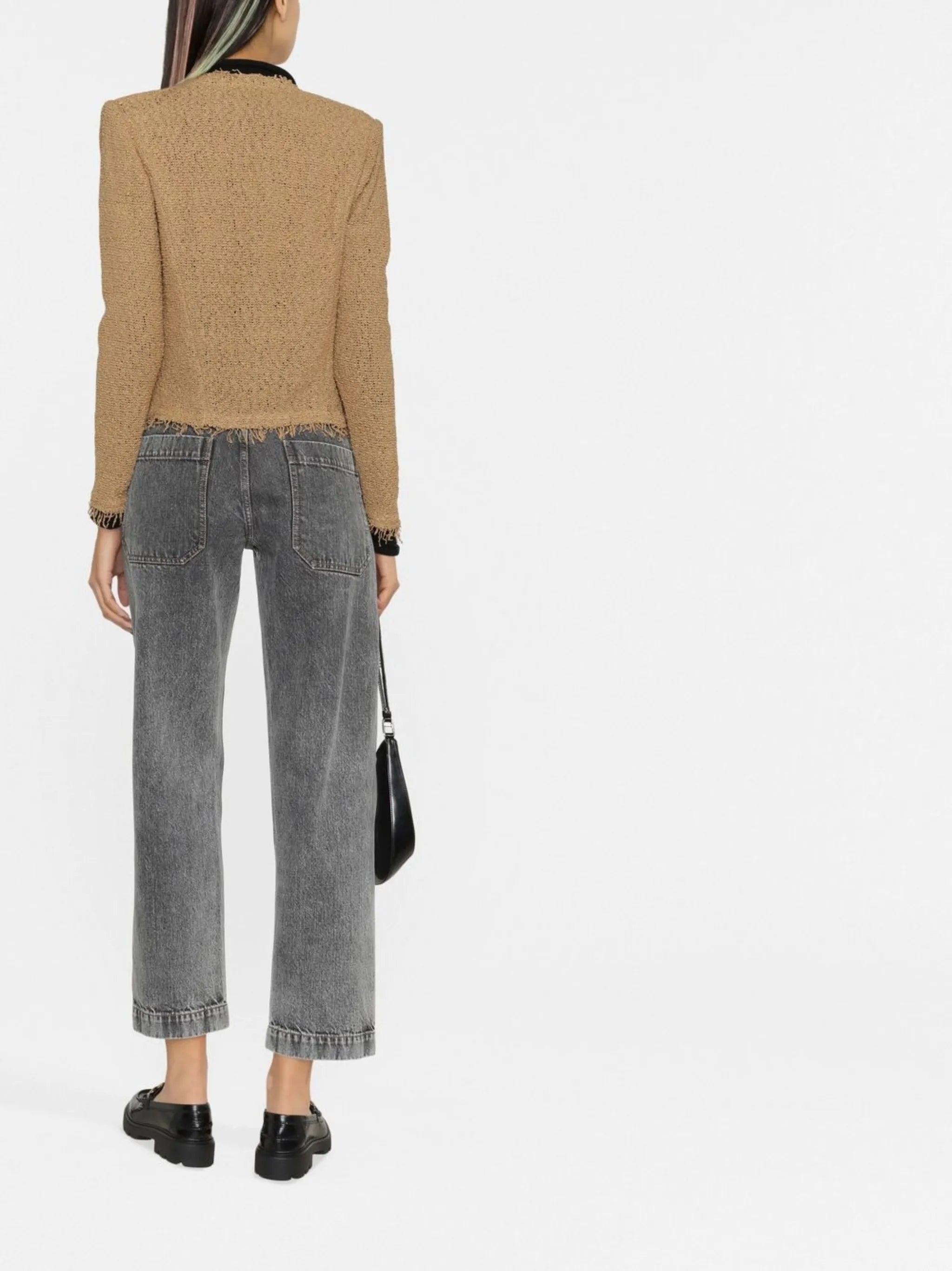 high-waist cropped jeans