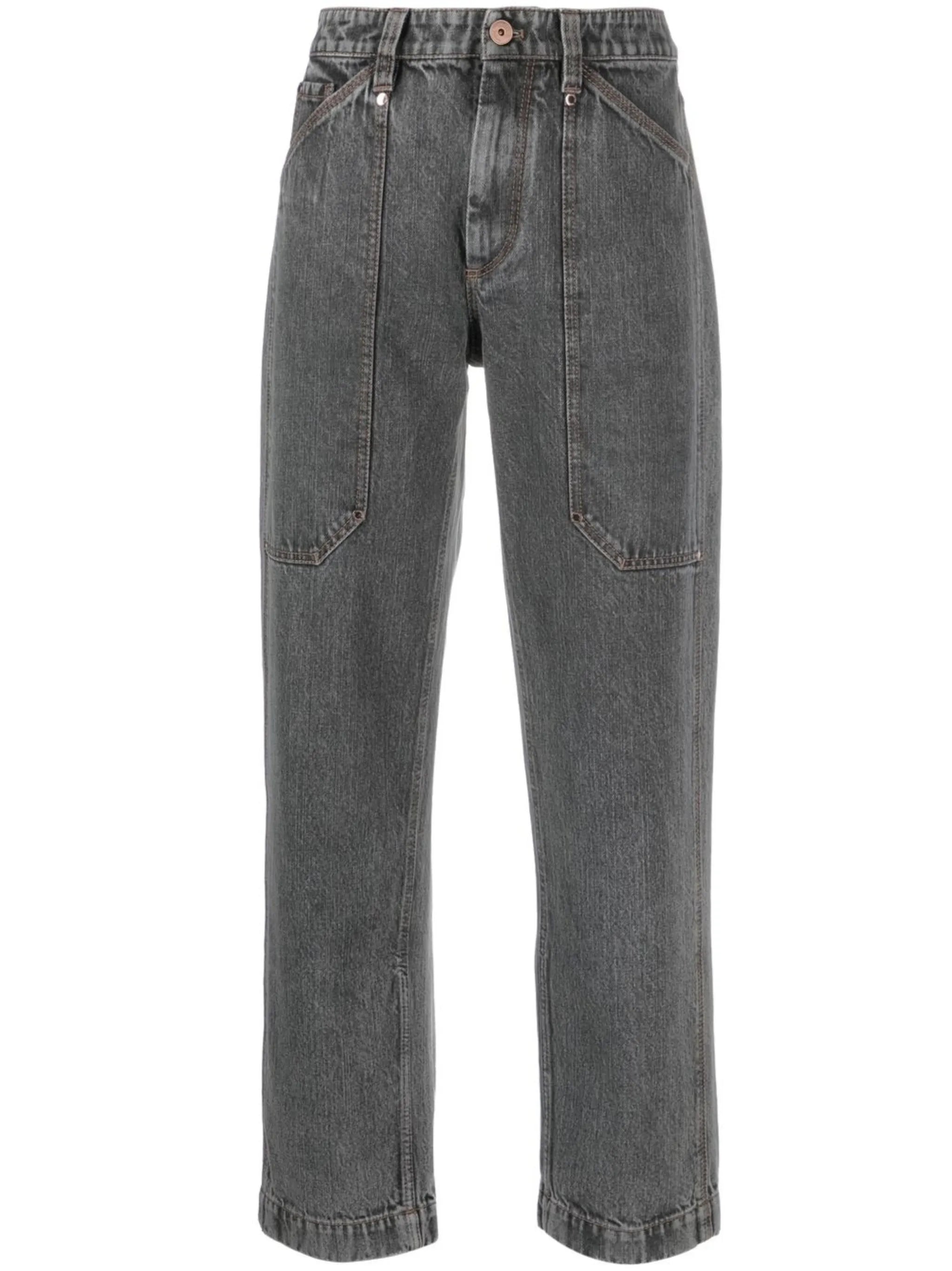 high-waist cropped jeans