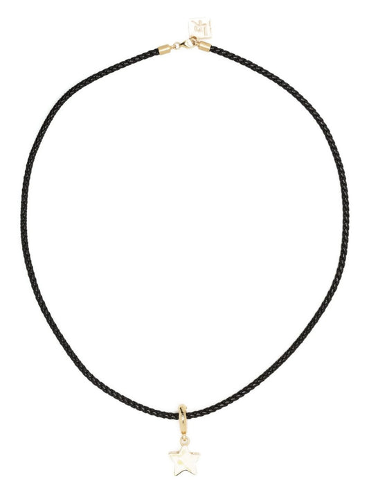 14kt yellow gold enamel star pendant necklace