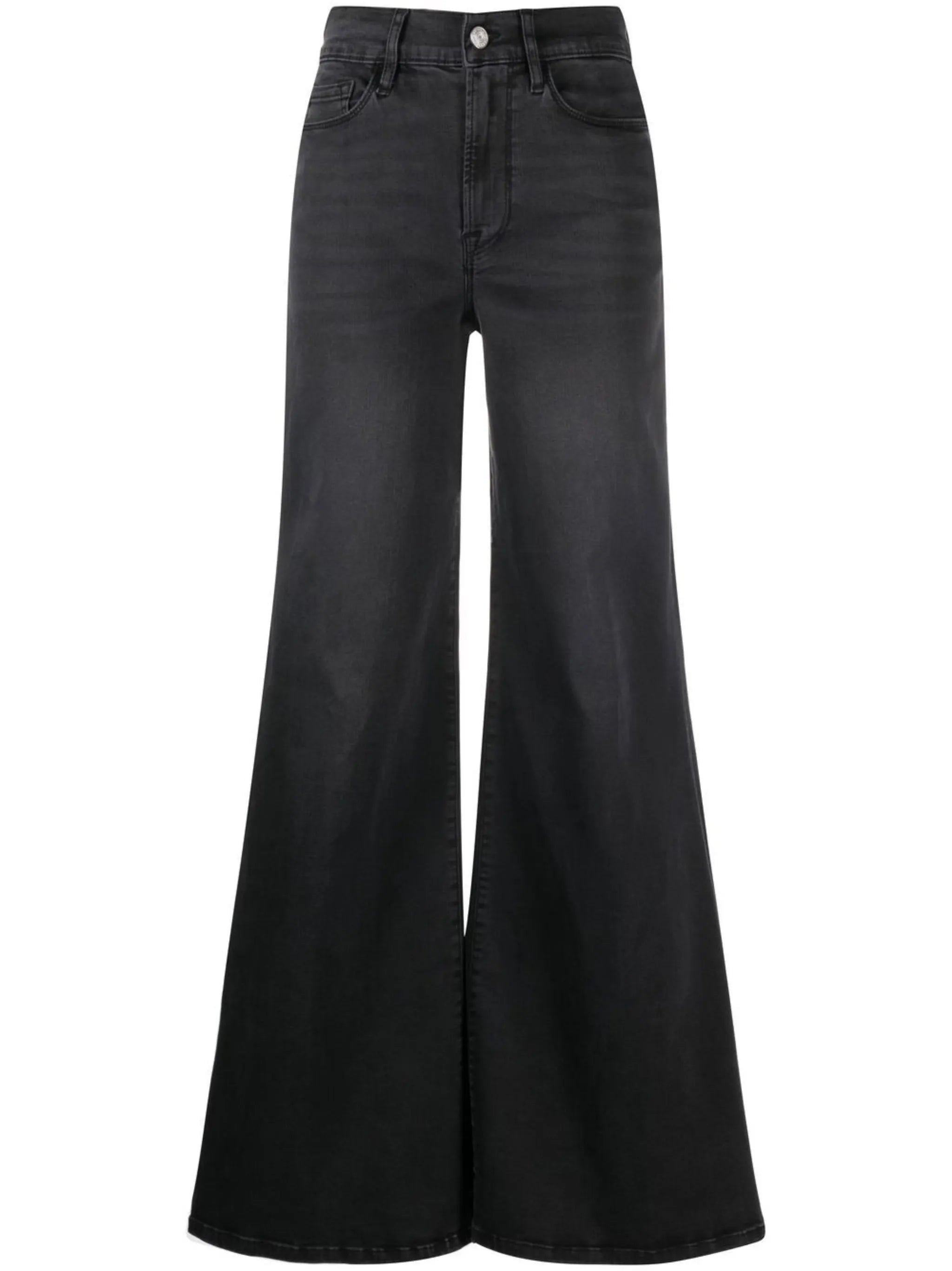 high-waisted wide-leg jeans