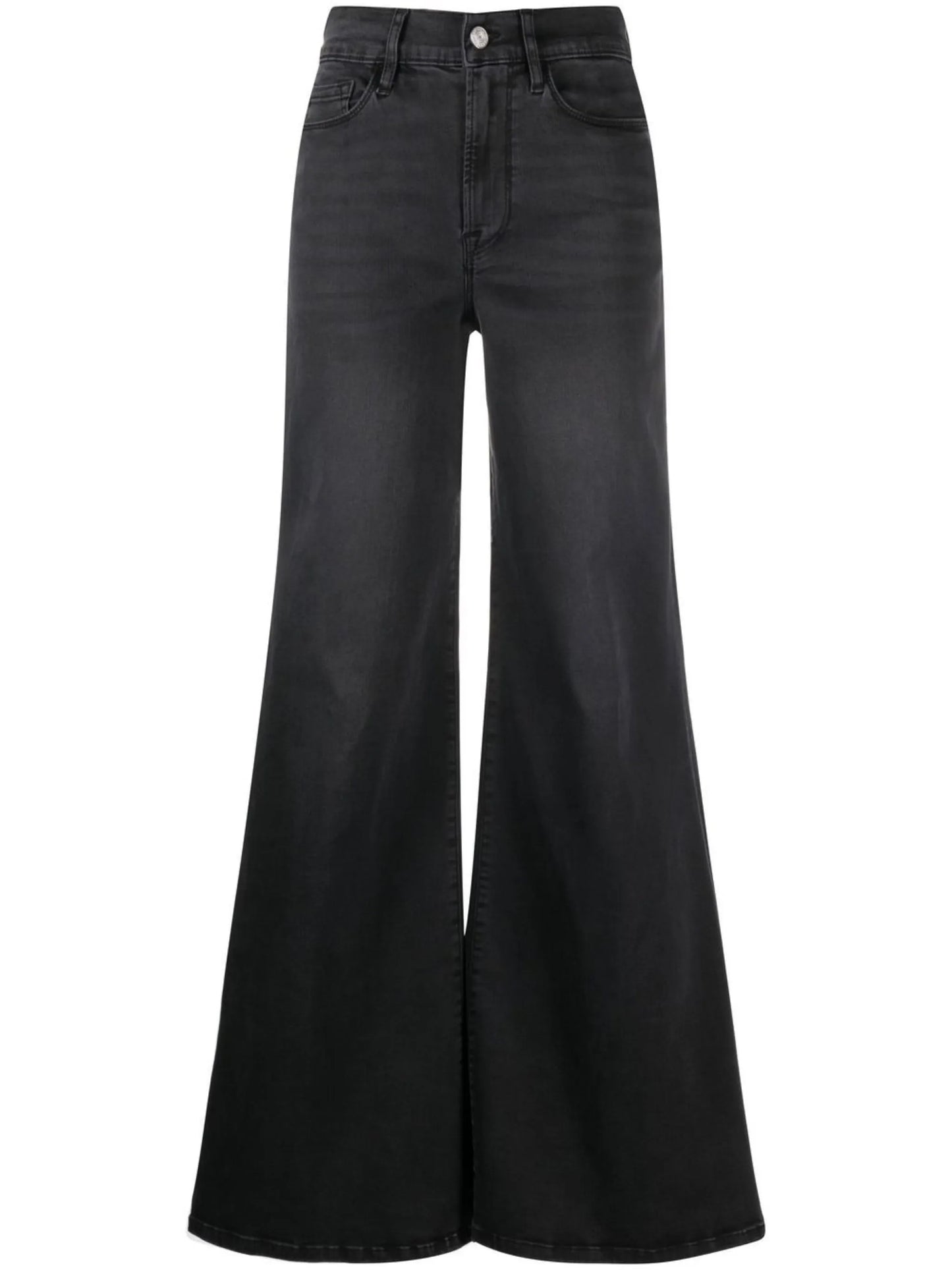 high-waisted wide-leg jeans
