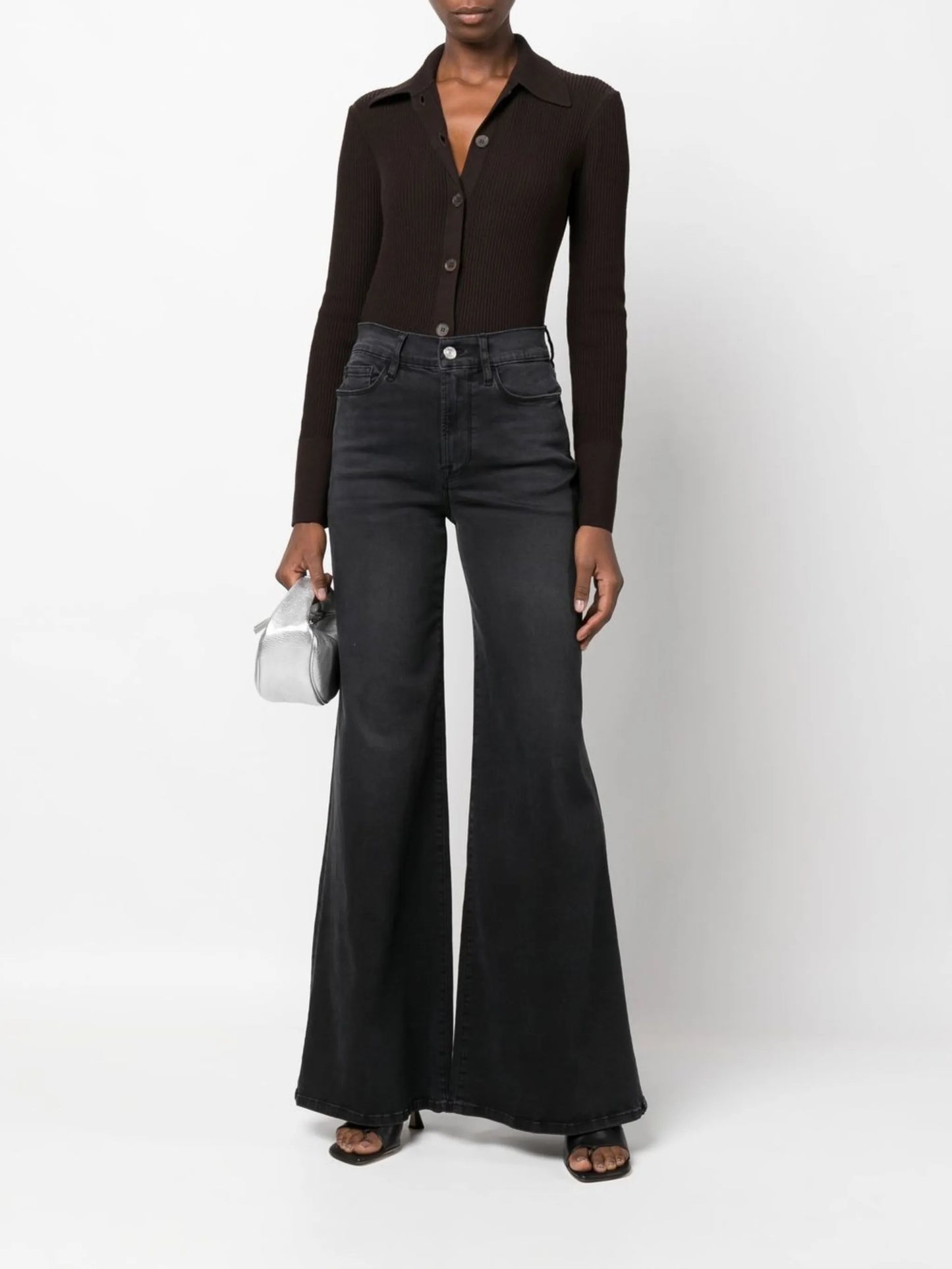 high-waisted wide-leg jeans