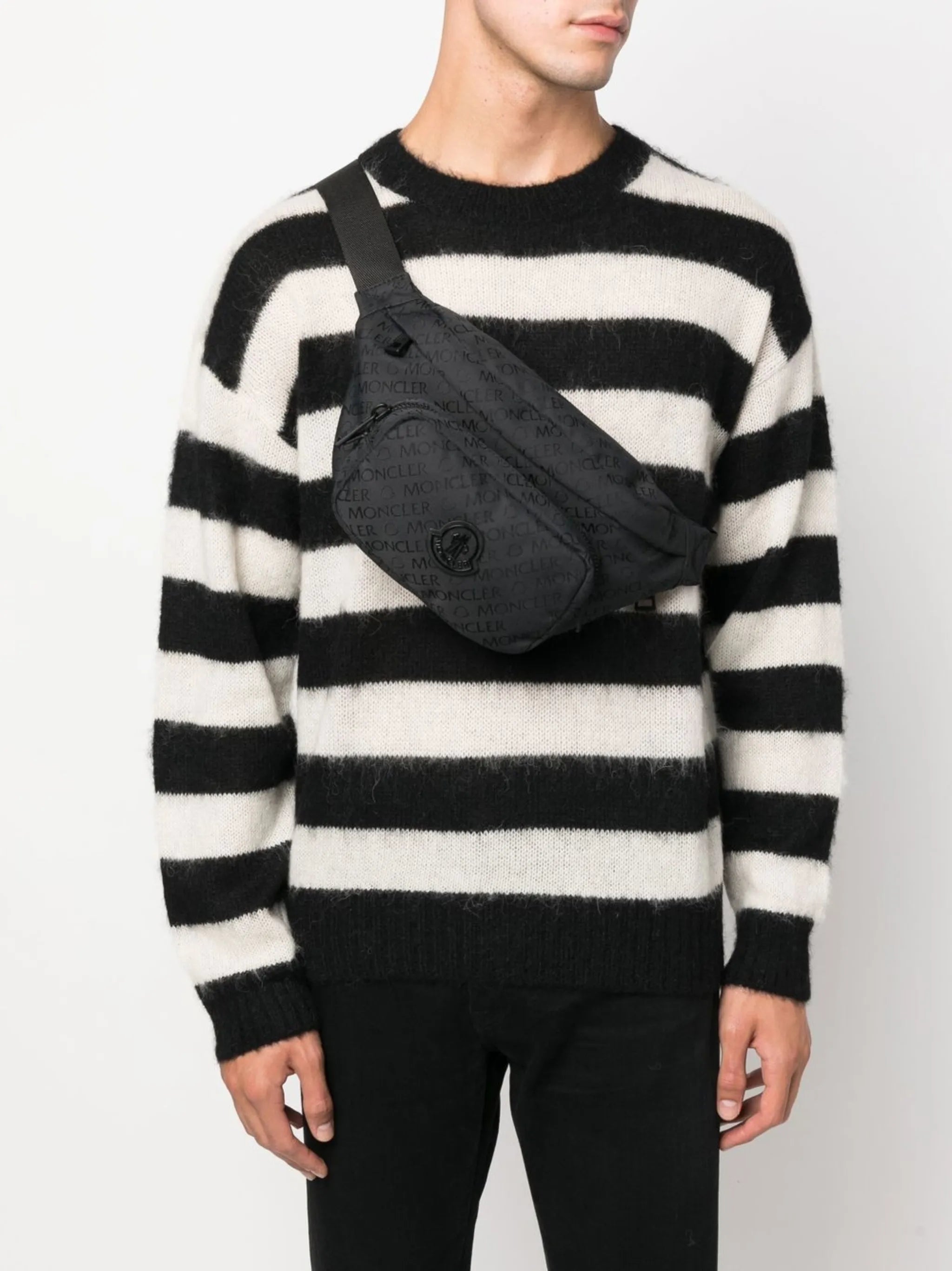 logo-jacquard belt bag