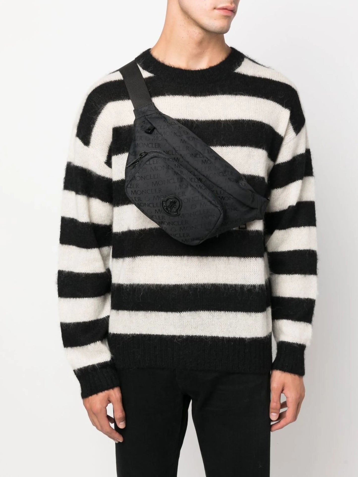 logo-jacquard belt bag