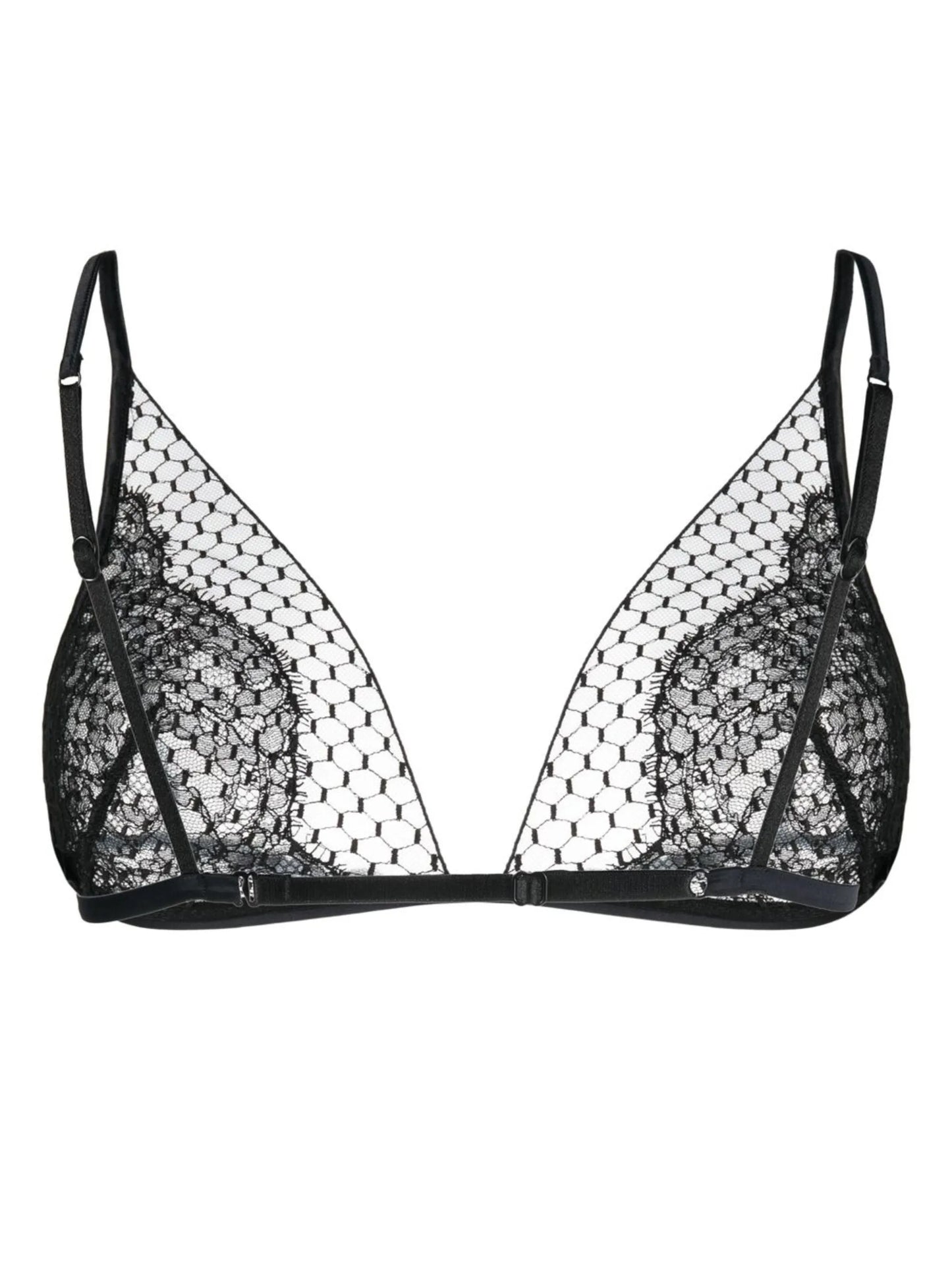 lace-detail triangle-cup bra