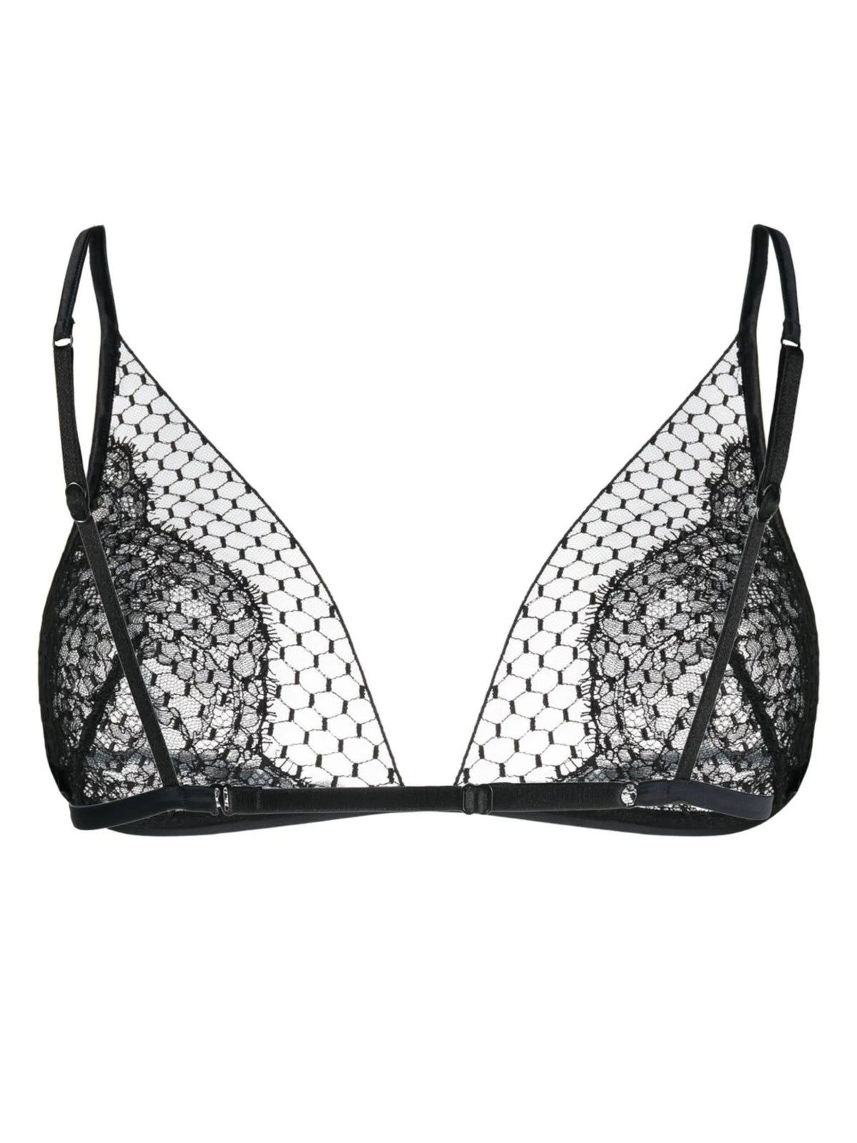 lace-detail triangle-cup bra