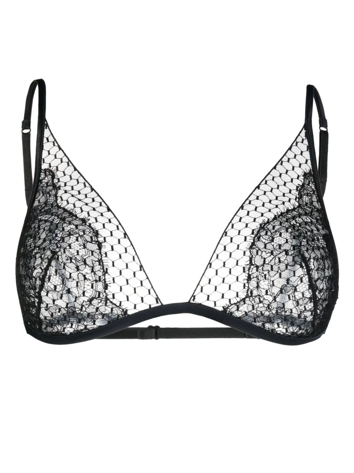 lace-detail triangle-cup bra