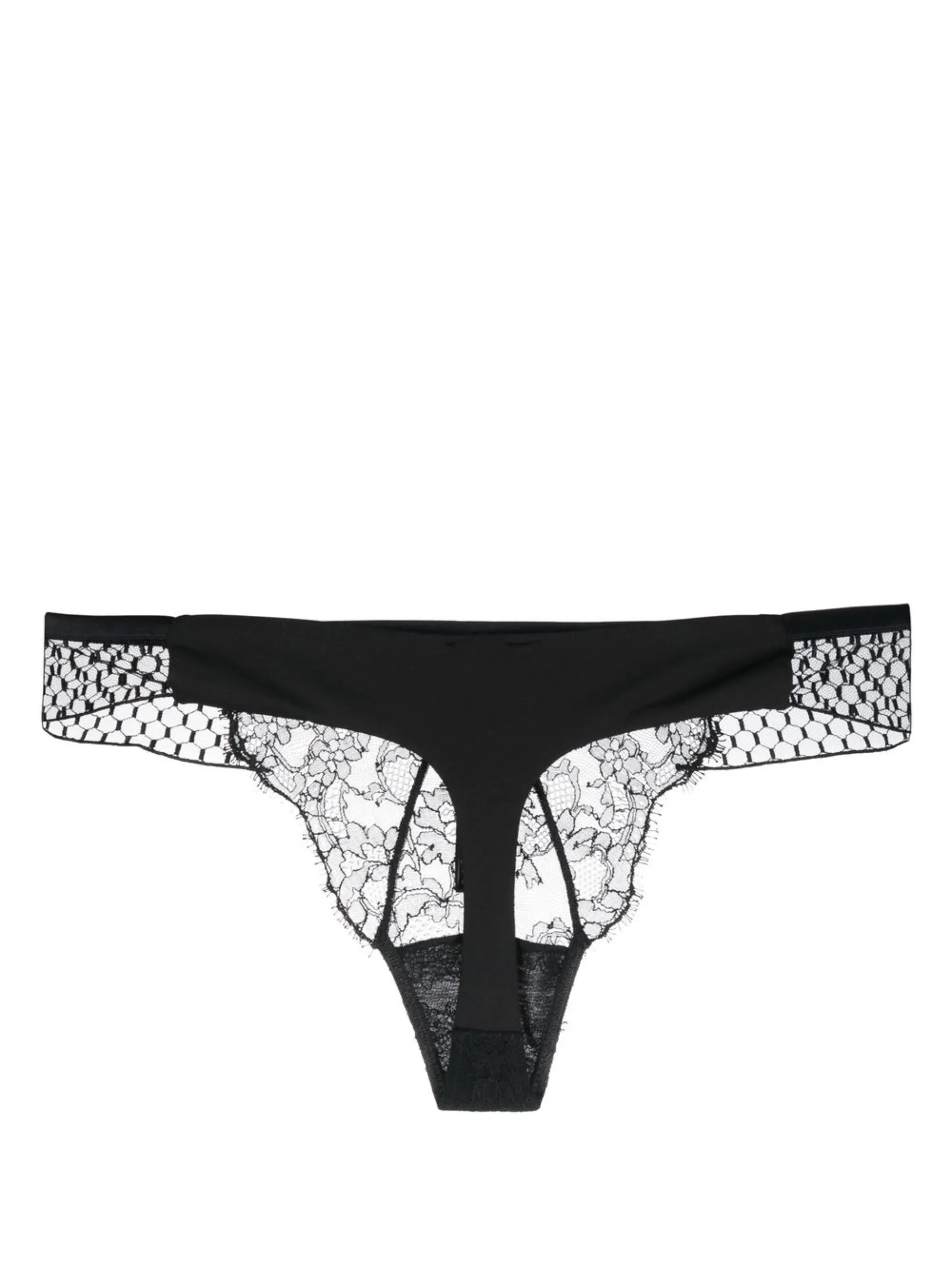 low-rise lace-detail thong