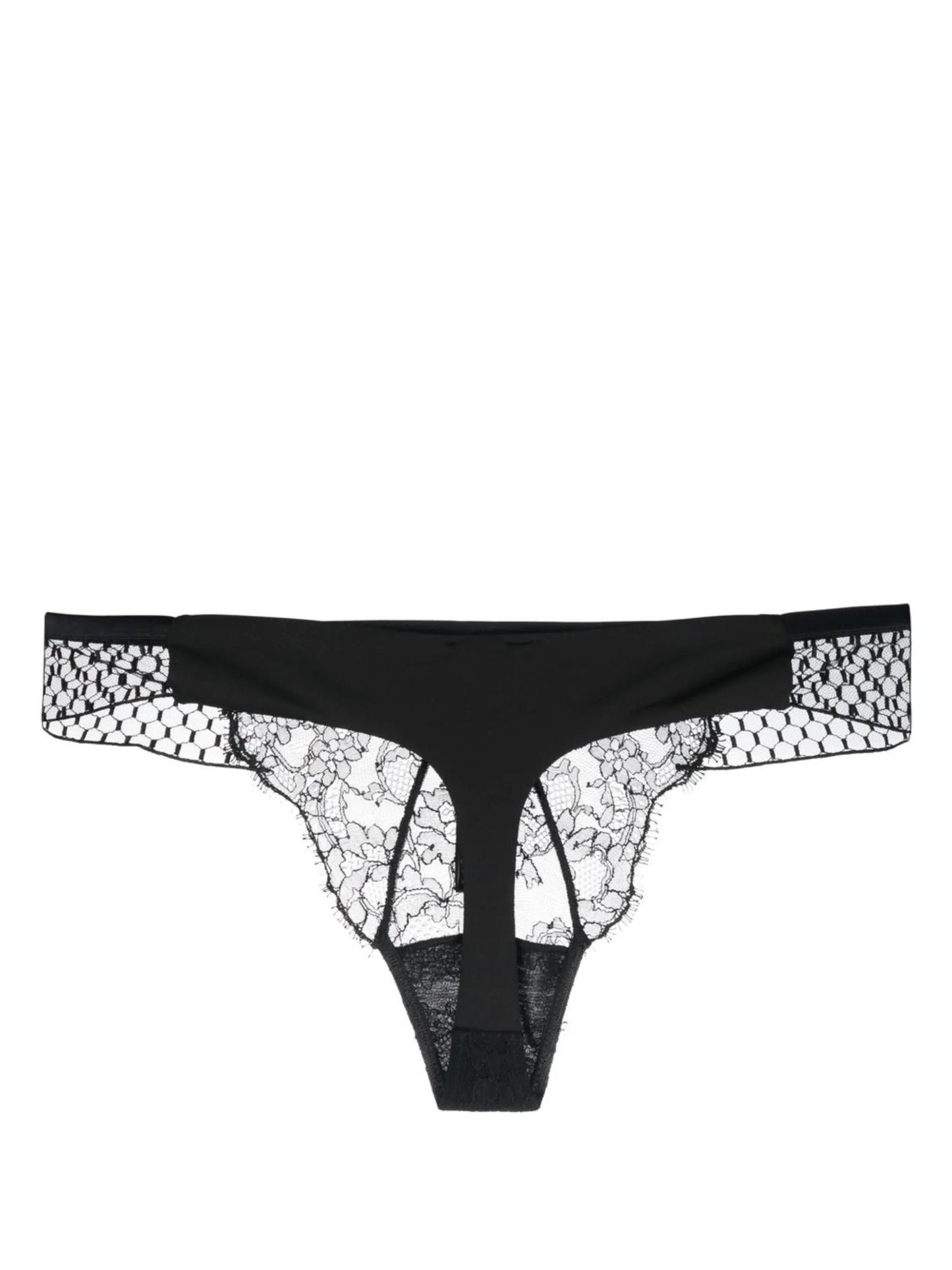 low-rise lace-detail thong