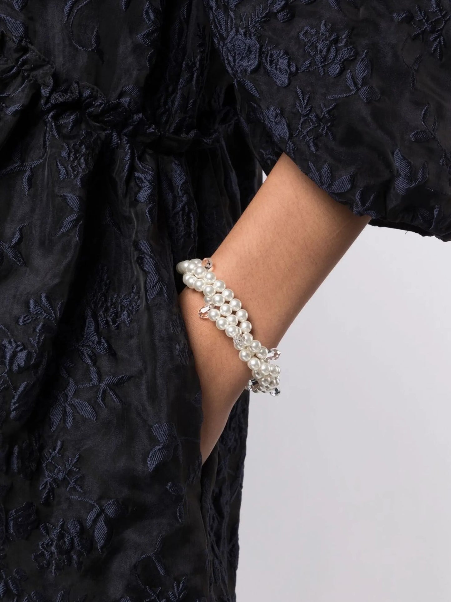 faux-pearl wraparound bracelet