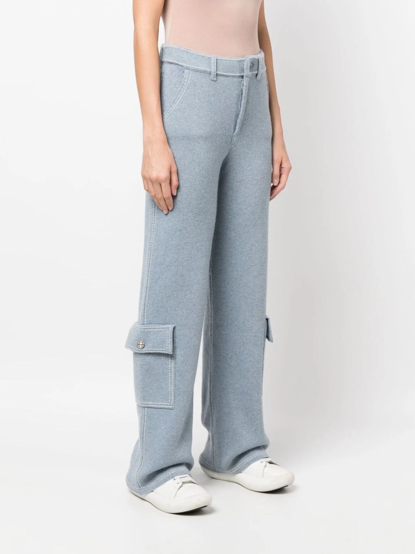 knitted cargo trousers