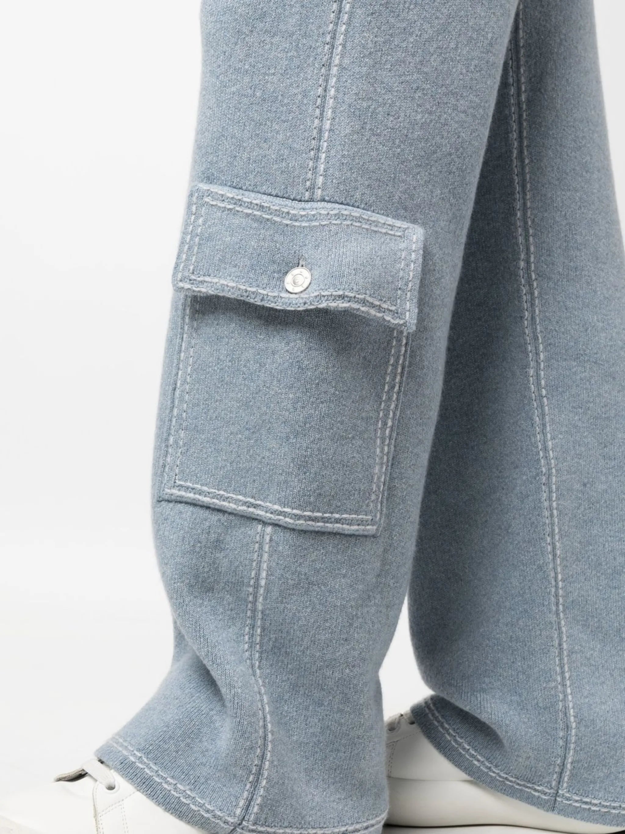 knitted cargo trousers