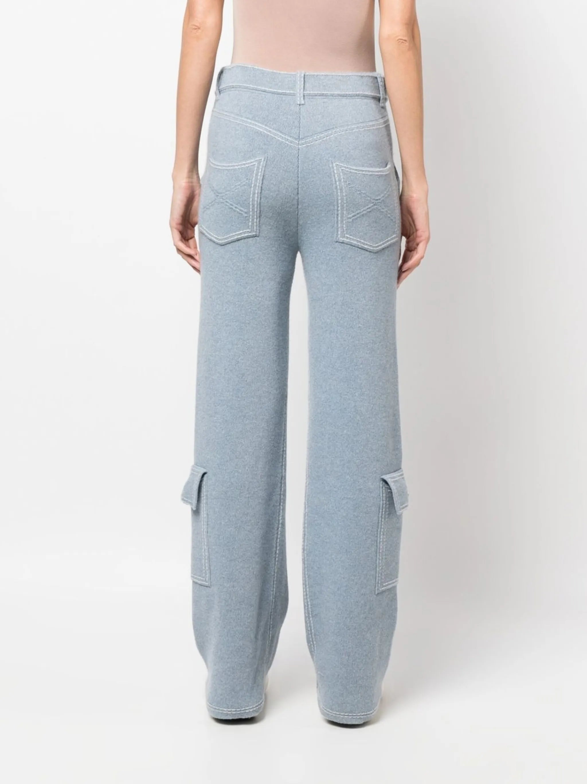 knitted cargo trousers
