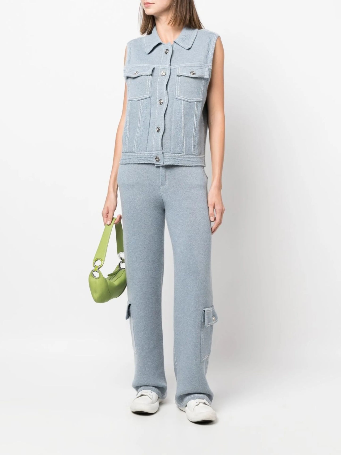 knitted cargo trousers