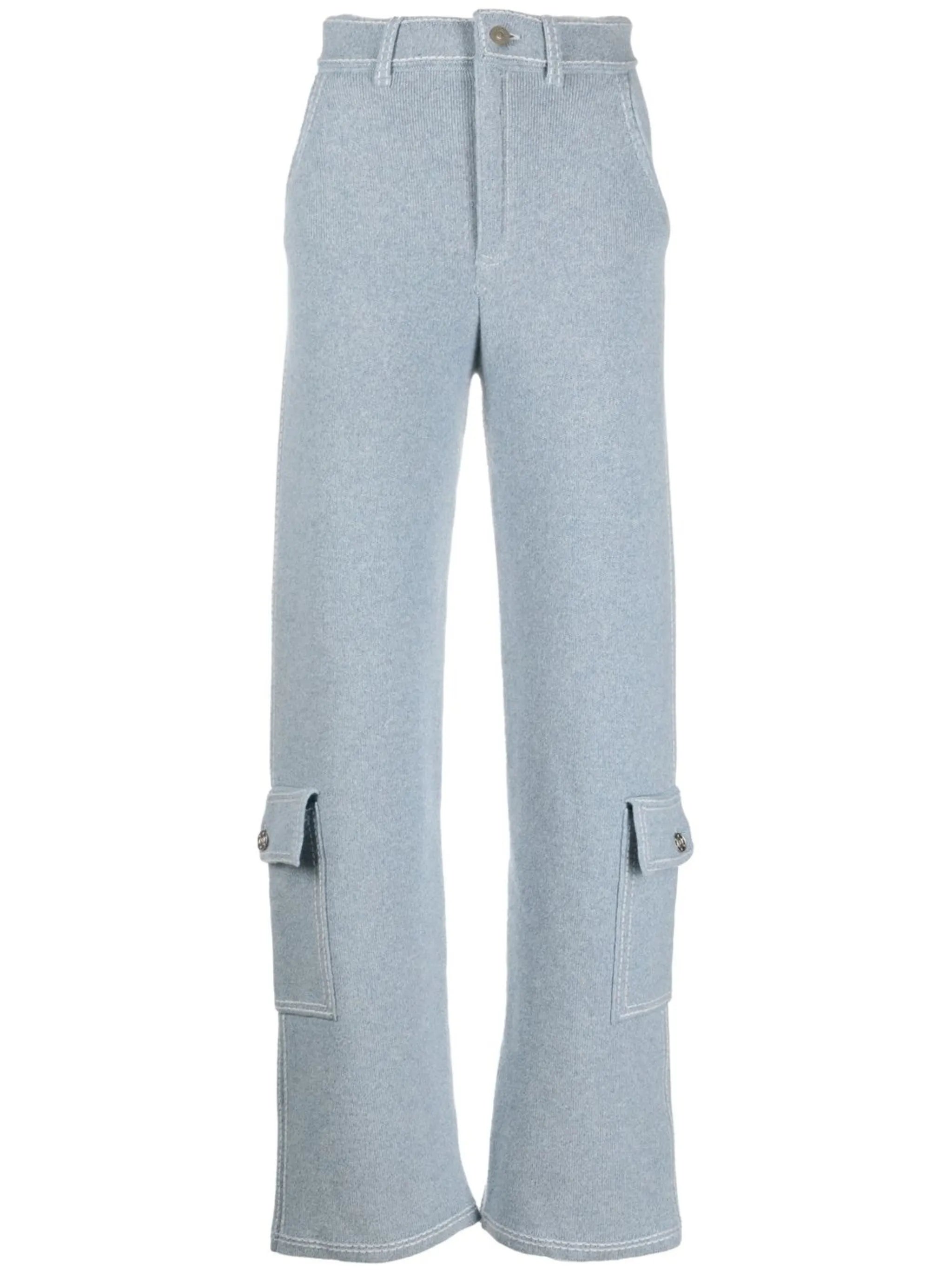 knitted cargo trousers