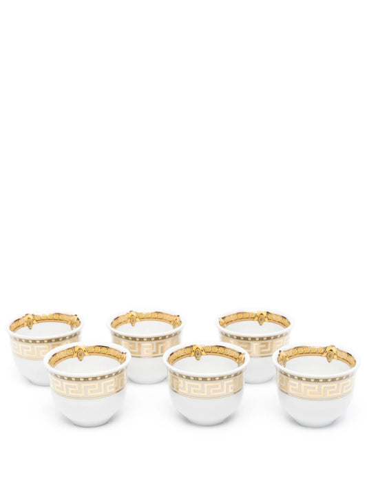Greca-detail mini mugs (set of six)