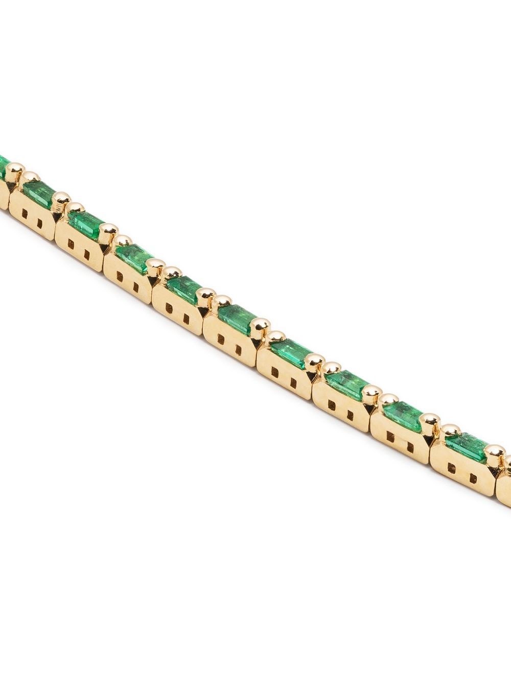 18kt yellow gold emerald tennis bracelet